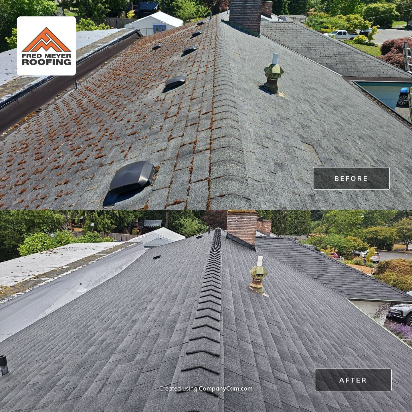 Roof Project in Bellevue by Fred Meyer Roofing