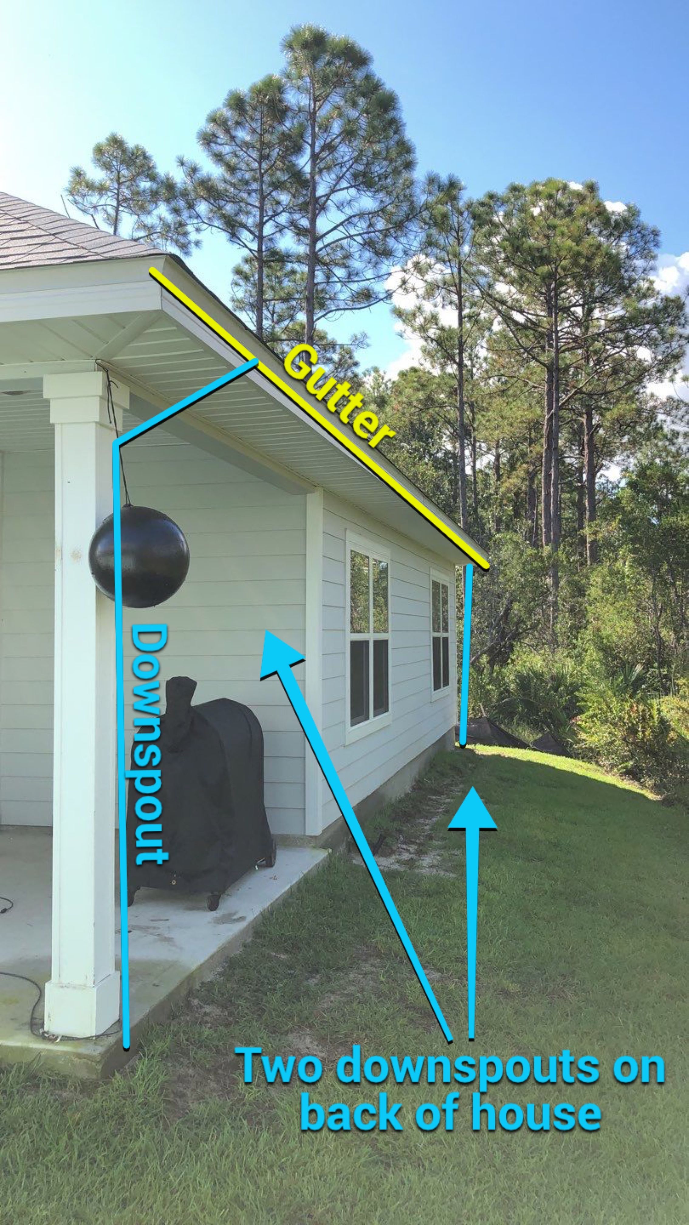 Seamless Gutter Installation using White by Gutter Professors