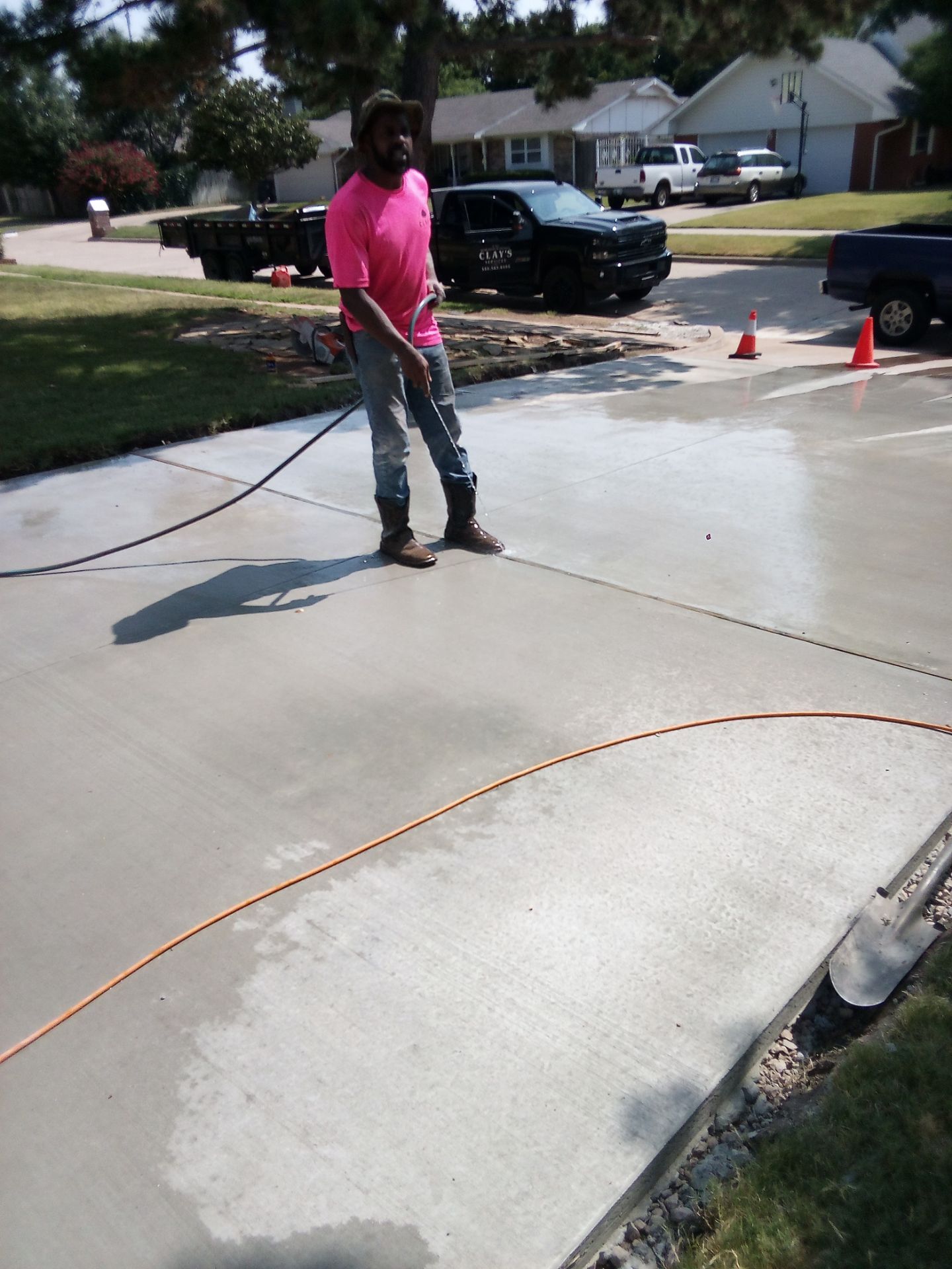 Concrete Driveway using Concrete  by Clays Services Inc