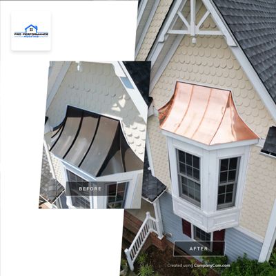 Roof replacement - Copper bay window replacement 