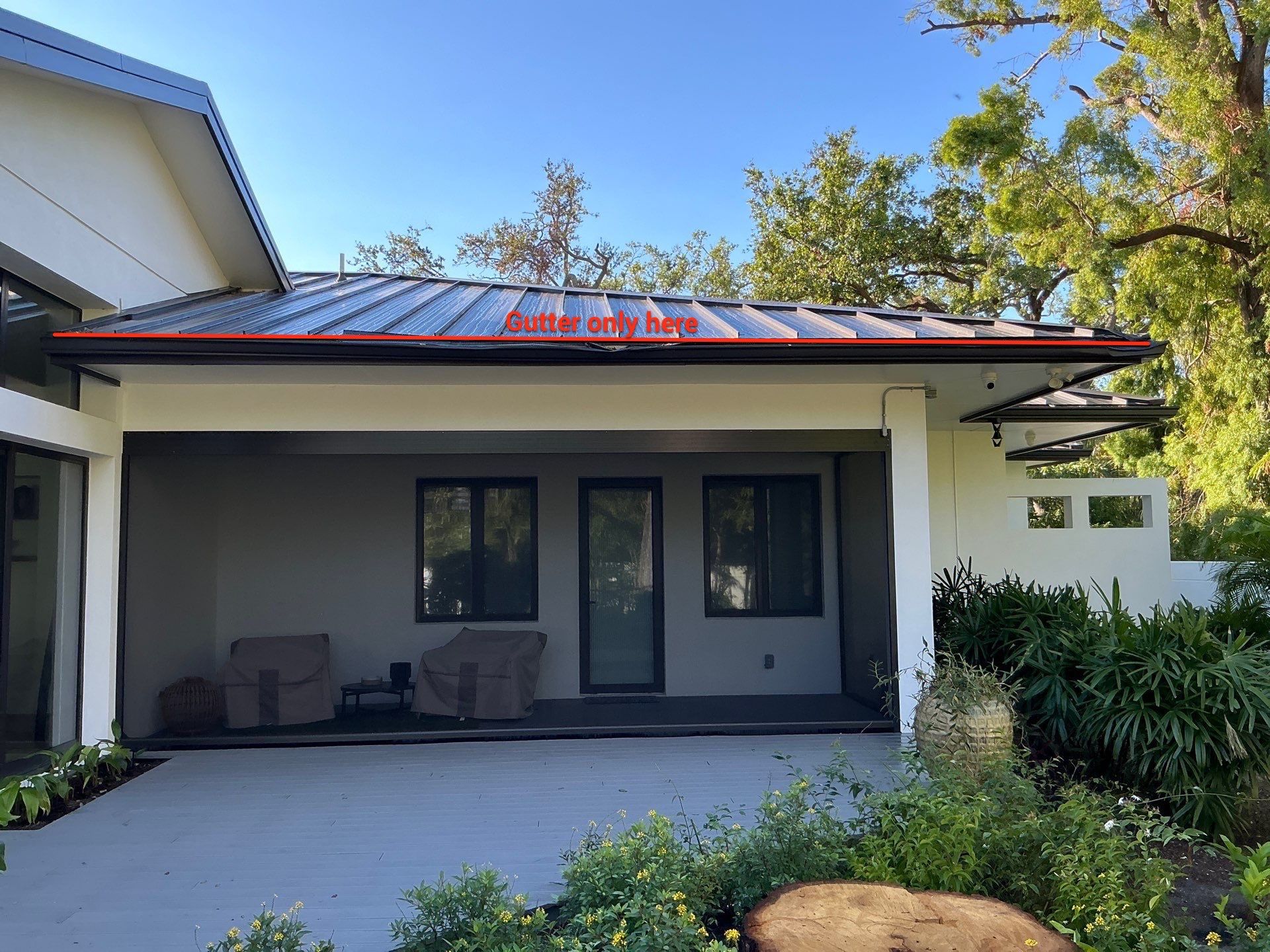Dark Bronze Gutter Installation in Sarasota FL by Gutter Professors