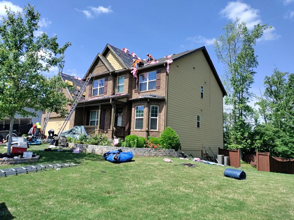Residential Roofing Installation using Owens Corning TruDef Peppermill Gray by Inspector Roofing and Restoration
