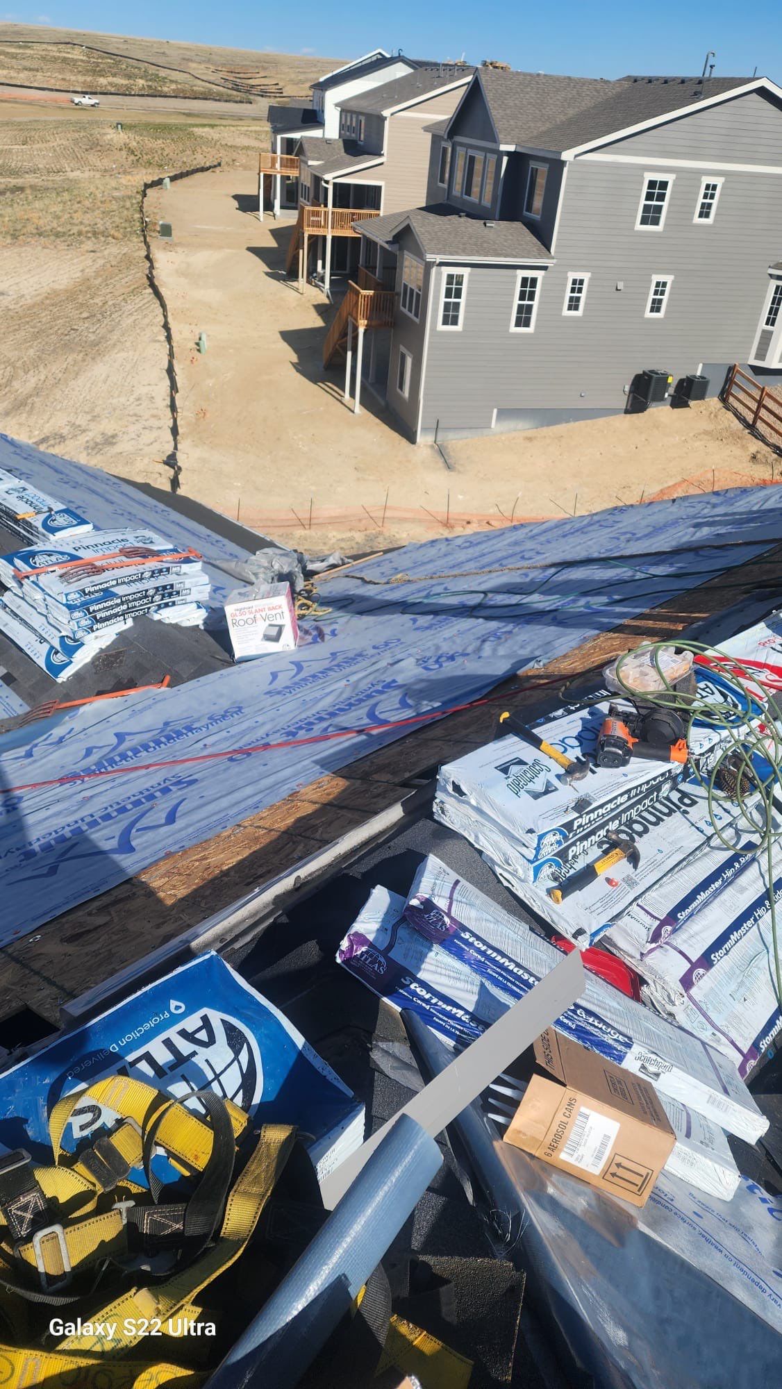 Residential Roofing Installation using Atlas Pinnacle Impact Black Shadow by Blue Peaks Roofing LLC 