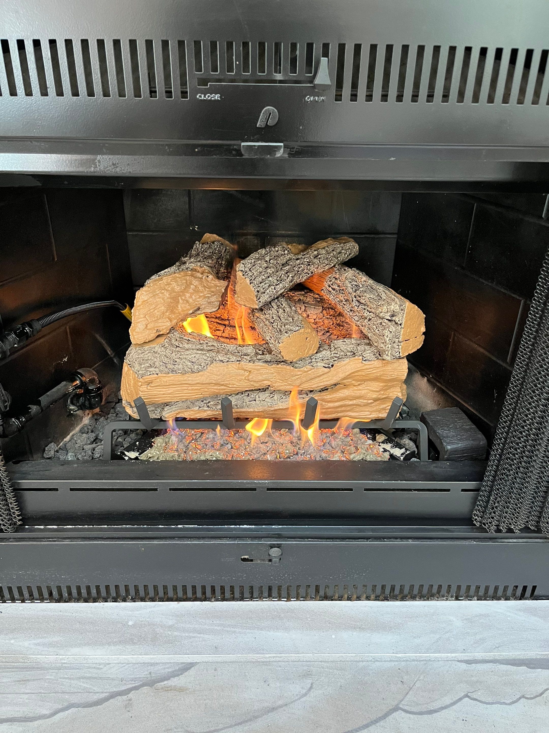 Gas Logs in Virginia Beach by Premier Chimney and Roofing