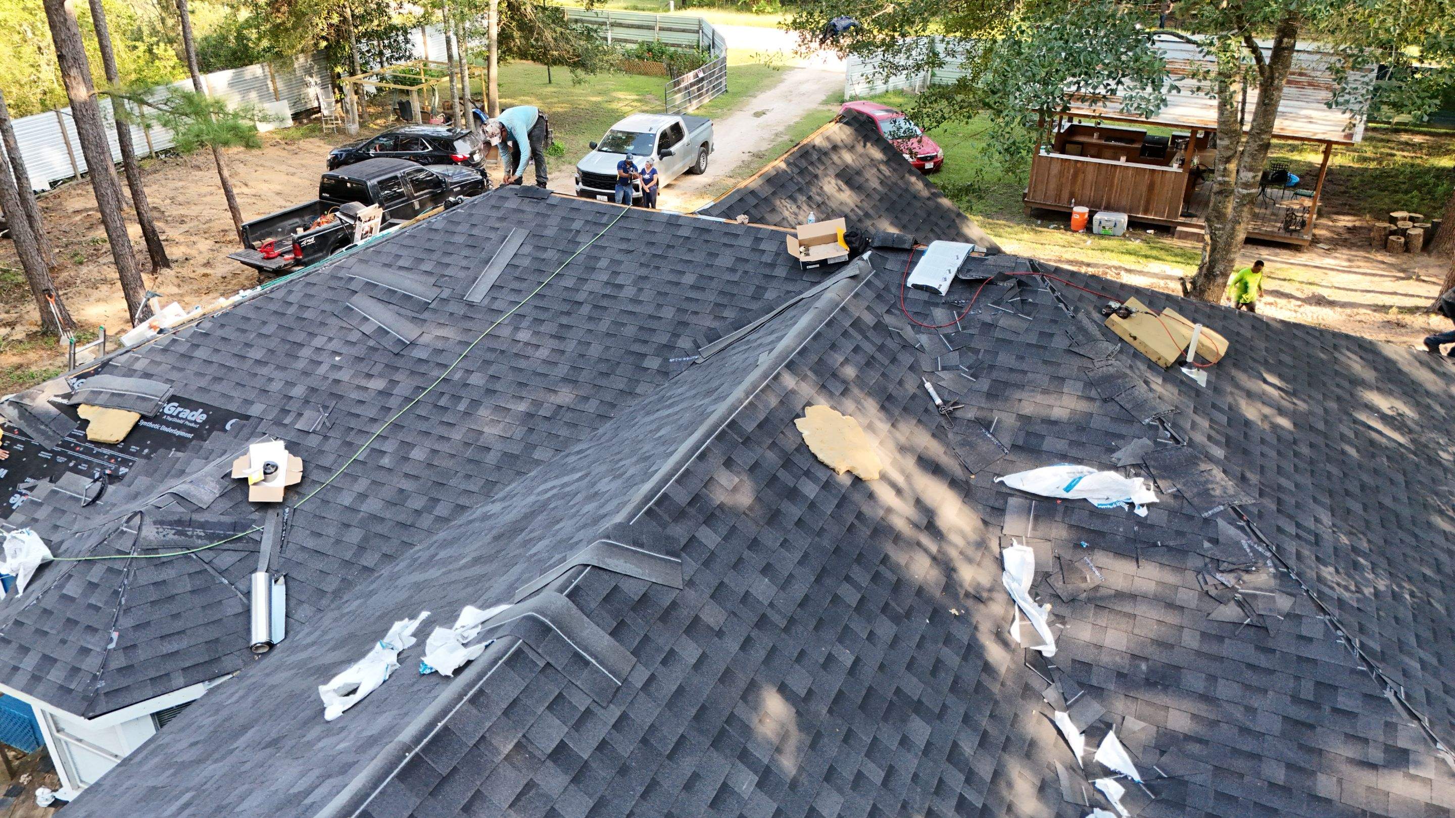 Full Re-Deck & Roof Replacement on Country Home — Cleveland, TX by PL Roofing & SB Roofing, LLC.