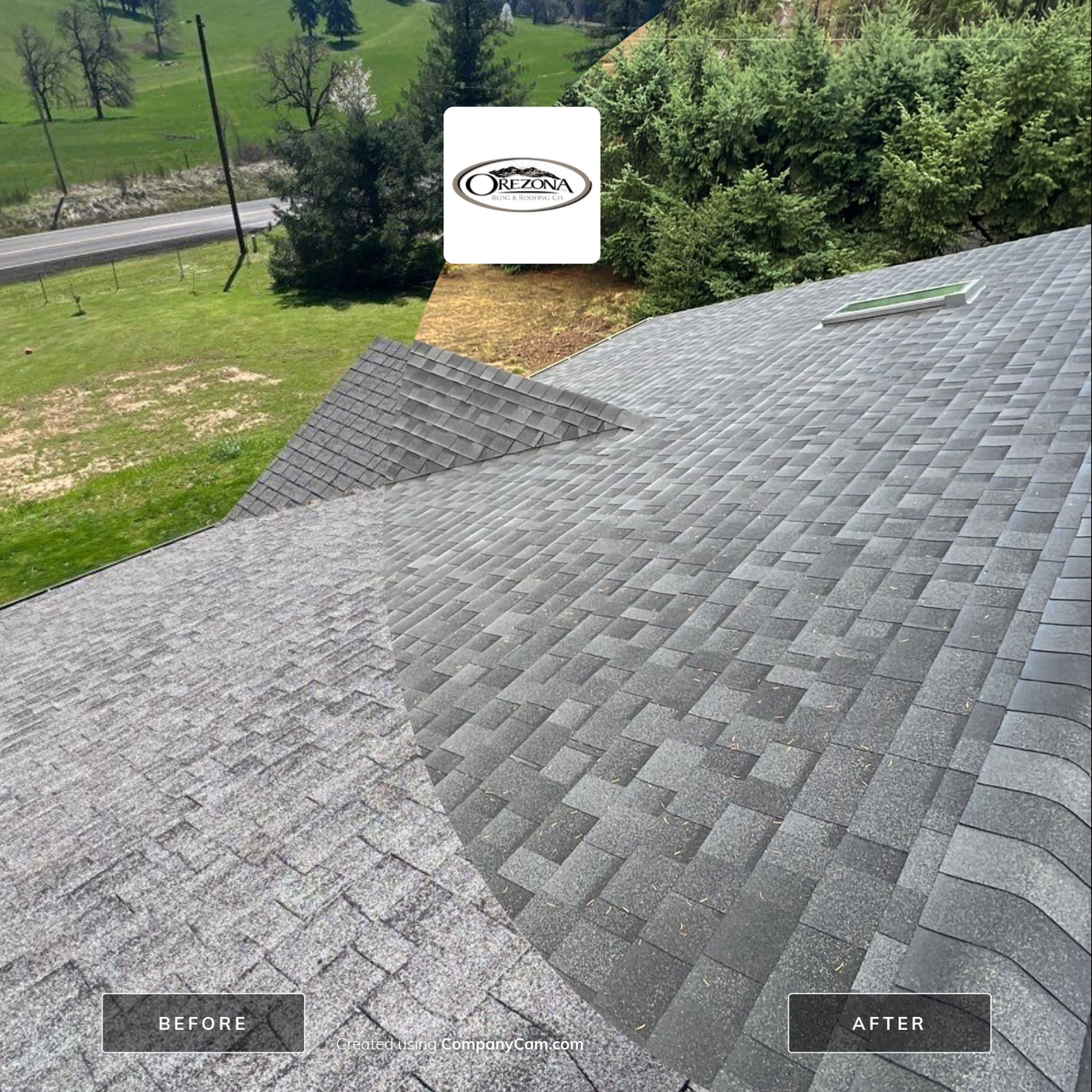 Residential Roofing Installation using IKO Dynasty (Color: Granite Black) by Orezona Building & Roofing Company, Inc.