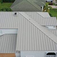 24ga 1.5" Mechanical Seam Ash Gray by Total Roofing System The Metal Roof Experts