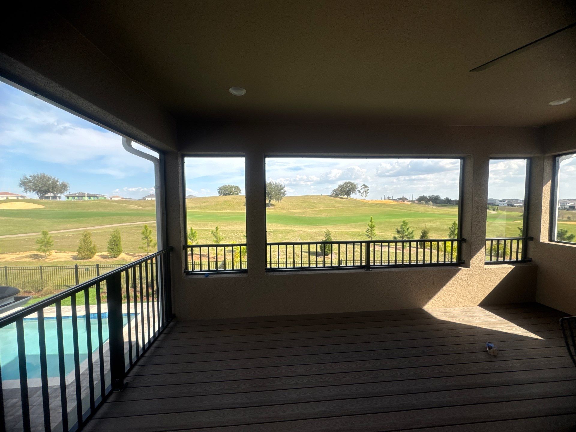 Balcony flooring and screen installation by Orlando pergolas
