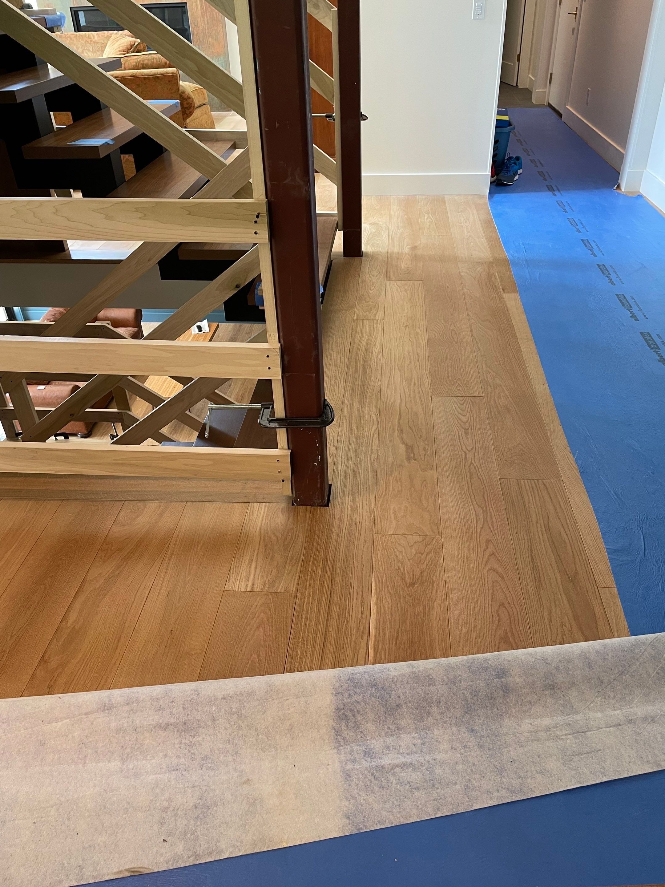 Engineered European White Oak with Matching Custom Stair Nose by RTBaldwin Hardwood Floors