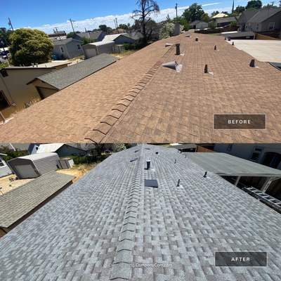 Residential Roofing Installation using GAF HDZ Reflector Series Stone Gray Roof System