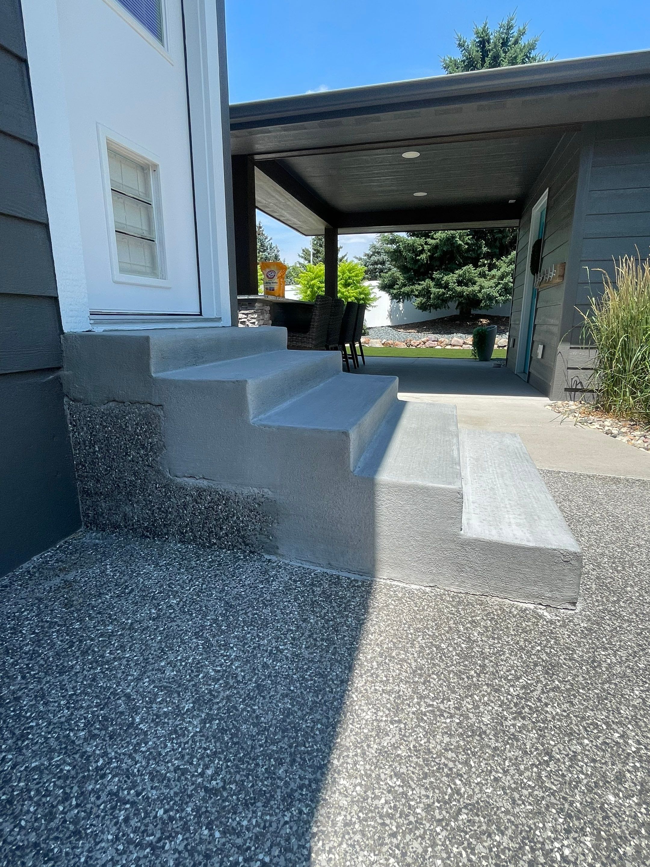 Silver Creek Flak Coating for Patio and Entry Steps in Sioux Falls by Select Painting, Coatings & Garage Cabinets