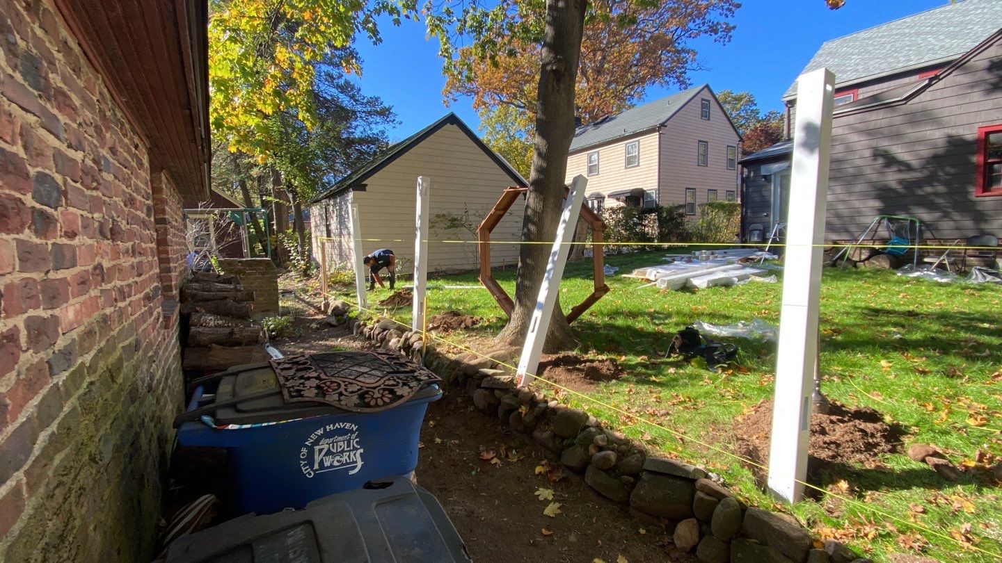 Fence Installation using Vinyl Fence  by A Plus Exterior