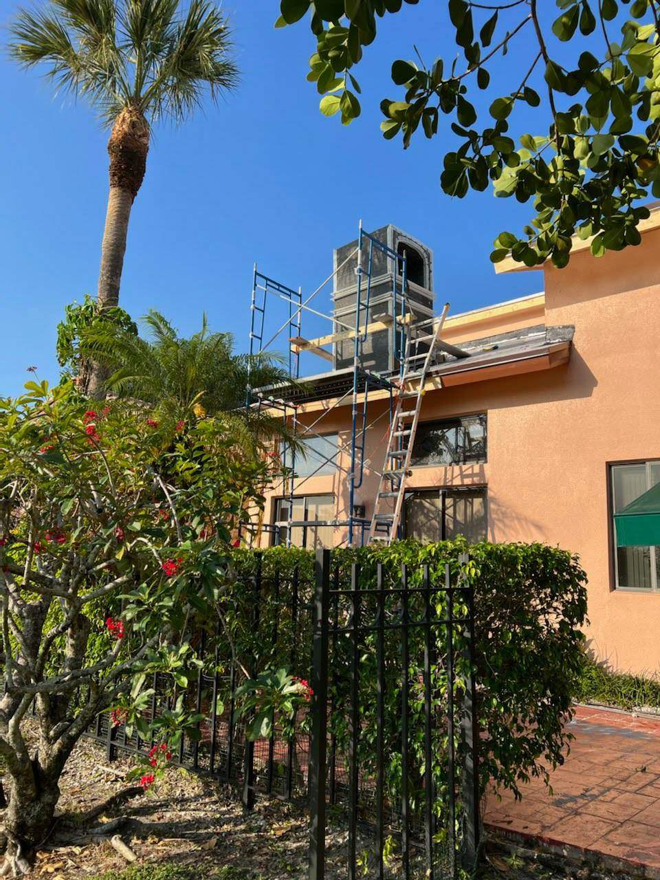 Complete Chimney Rebuild + Tile & Flat Re-Roof  by Morton Roofing, Inc.