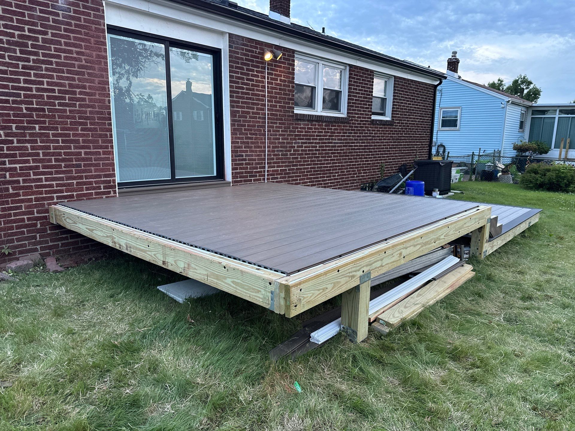 New deck and new Sliding door in Pennsauken NJ by deck guardian