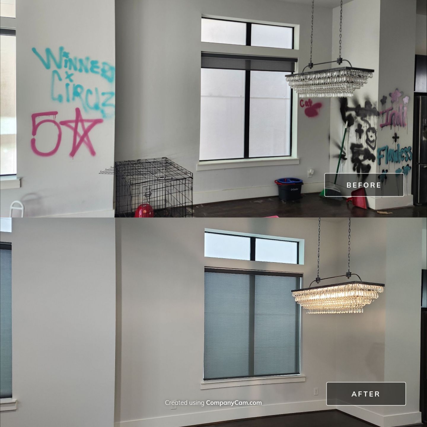 Graffiti Removal and Repaint by Fresh Coat Painters of NW Houston