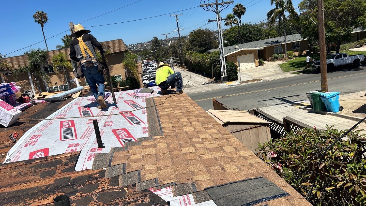 Full Asphalt Shingle Roof Replacement with Decking Repairs in San Diego by Reliable Roofing San Diego Inc.
