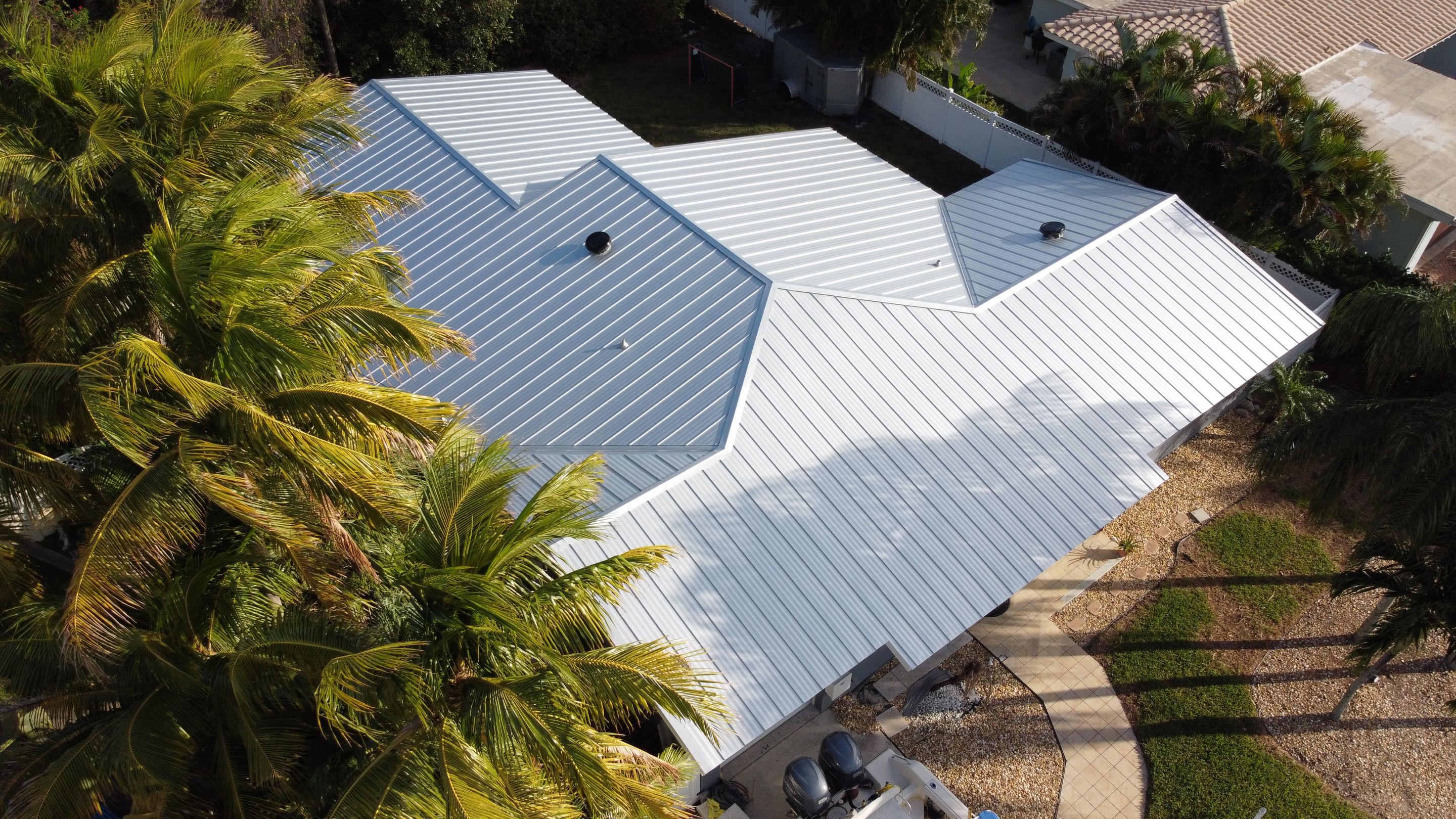 Residential Roofing Installation using 1" Nail strip metal roof by BLUES BROTHERS ROOFING