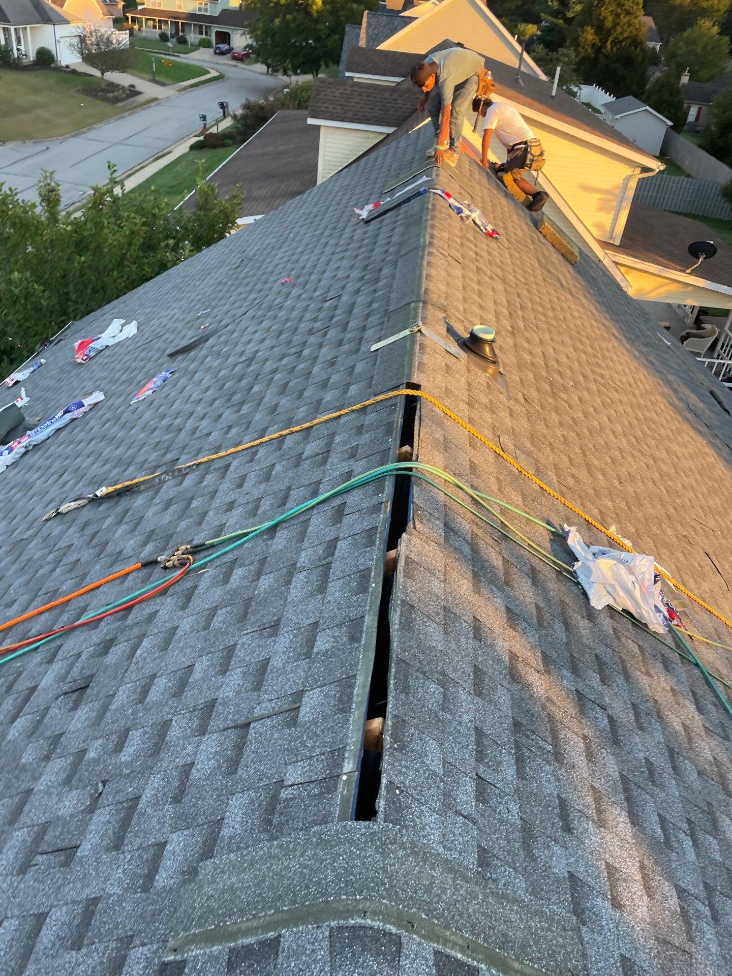 Residential Roofing Installation using GAF Timberline HDZ Pewter Gray by Rainstoppers Roofing