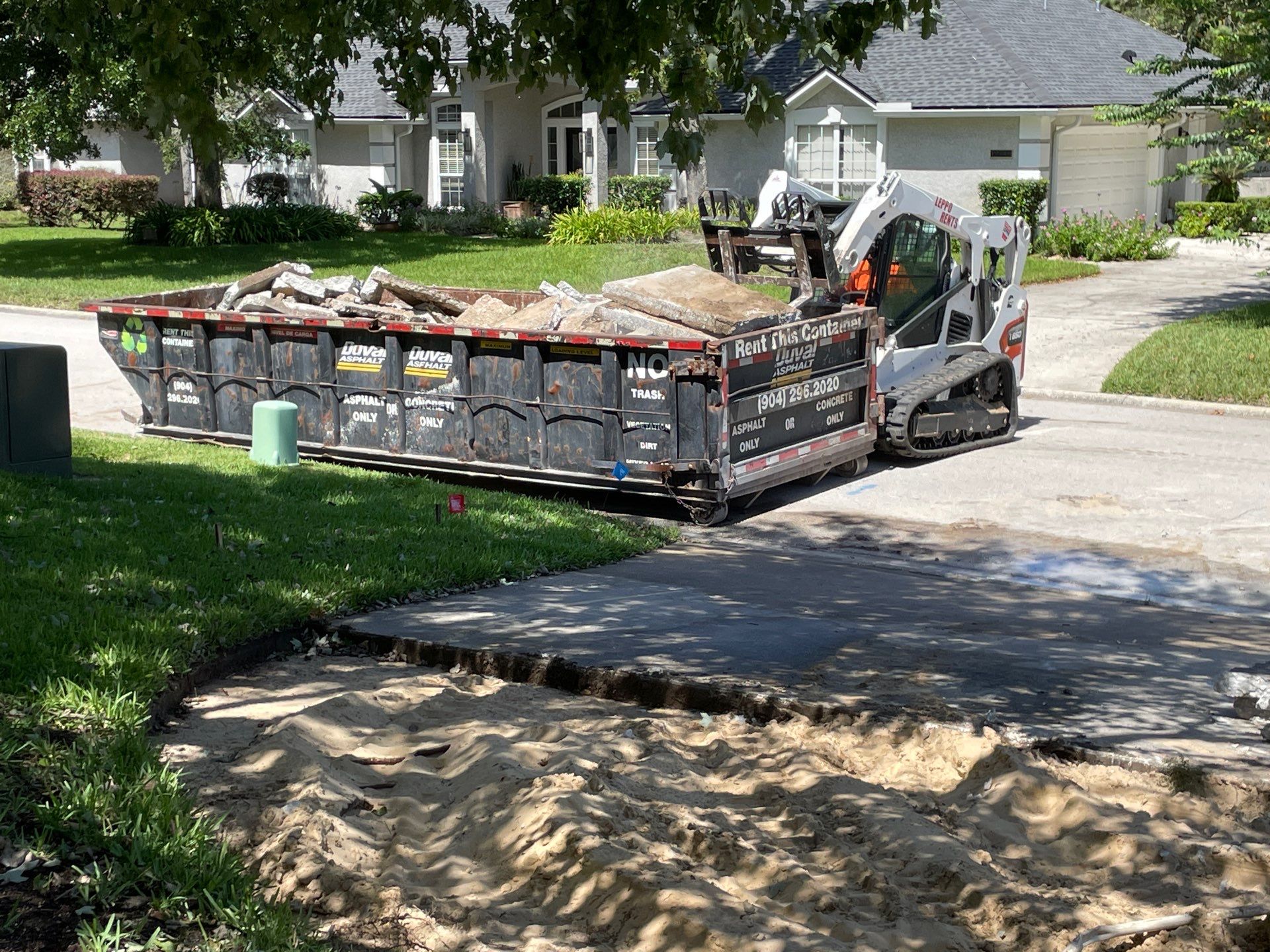 Driveway Replacement ON A HILL in Jacksonville, Florida by Burlington Concrete & Asphalt Inc