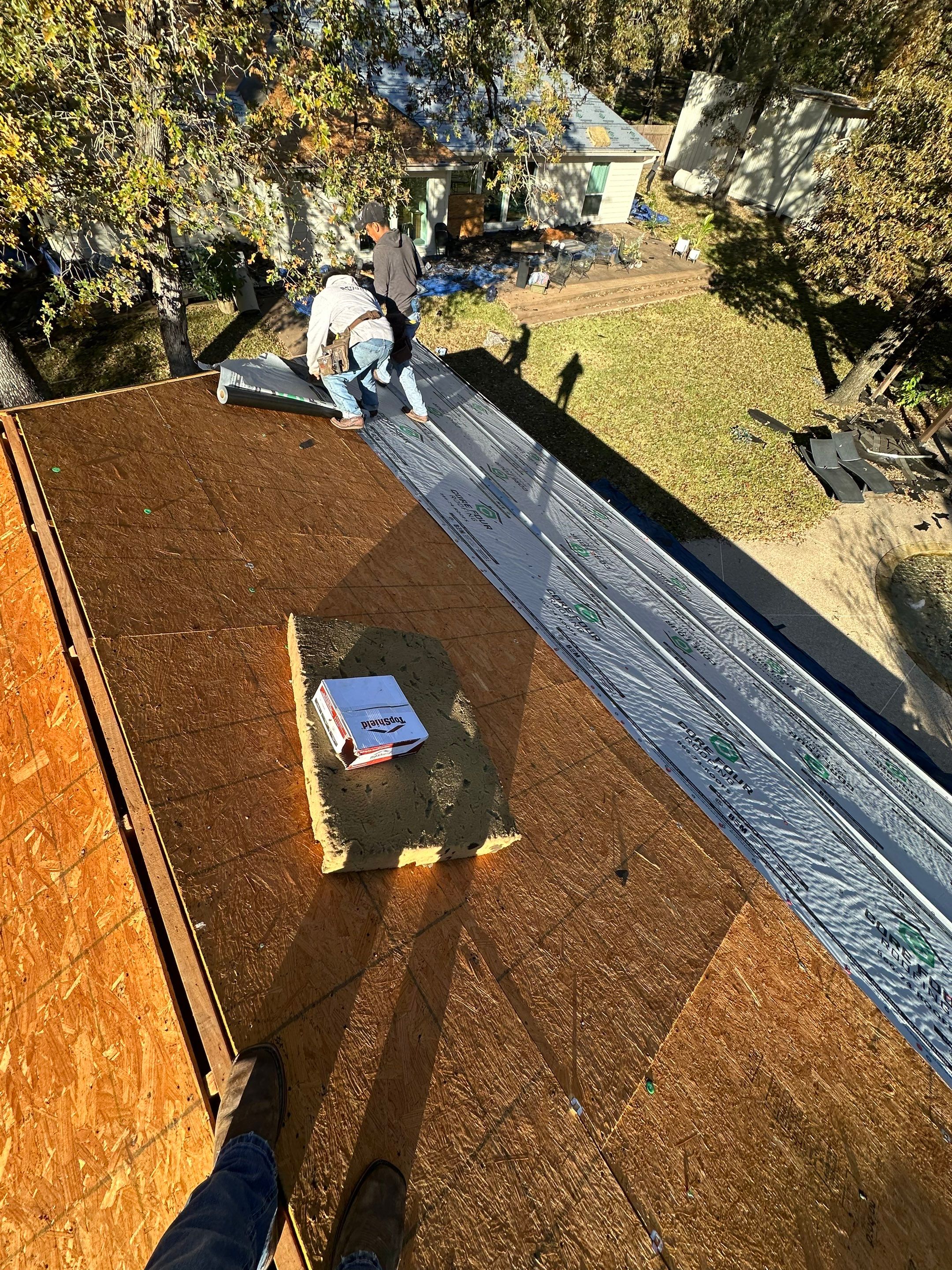 Residential Roofing Installation using GAF Timberline HDZ in Montgomery by Core Four Roofing