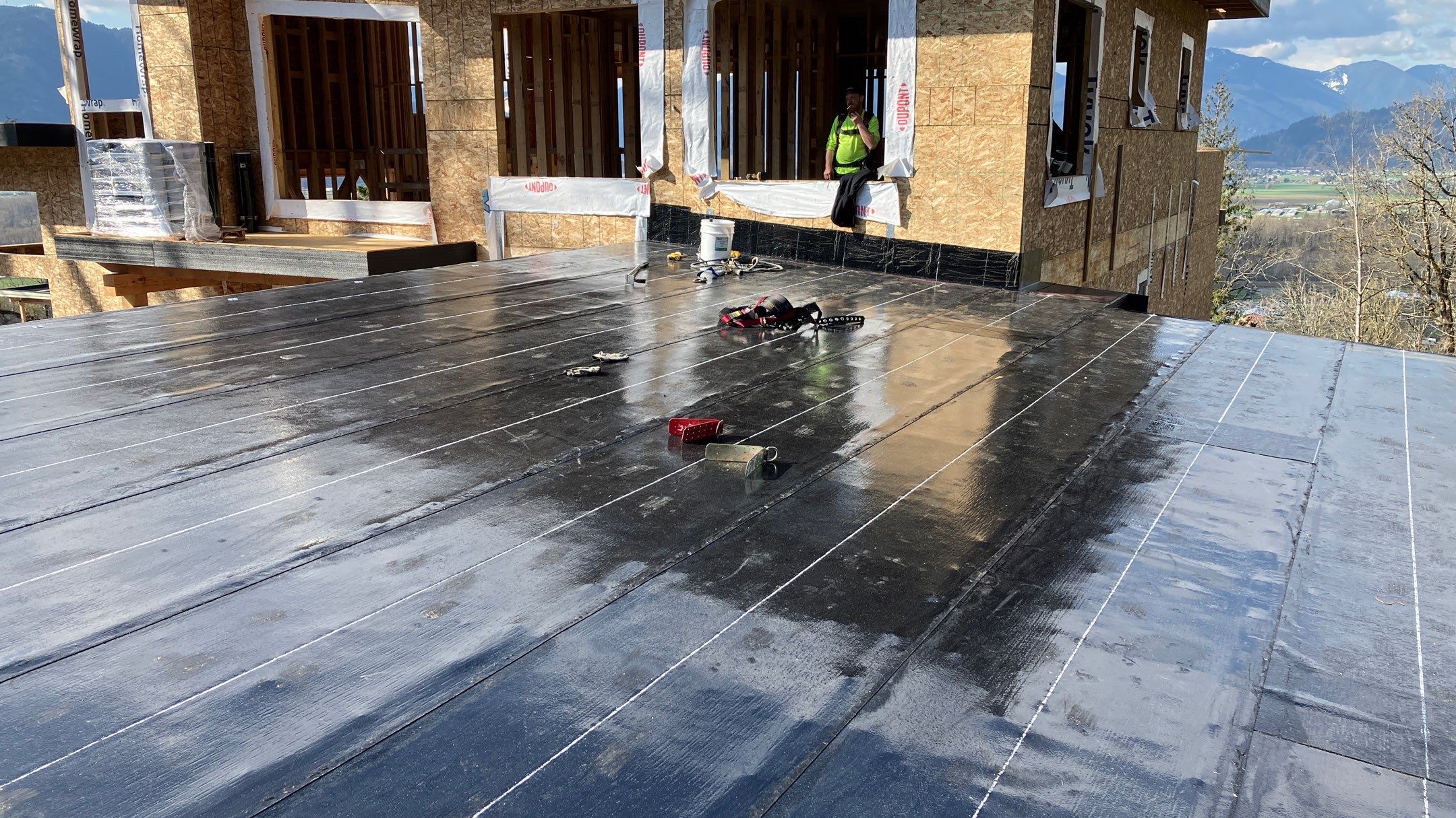 Residential Roofing Installation using IKO 2ply sbs  by Top Notch Roofing Inc