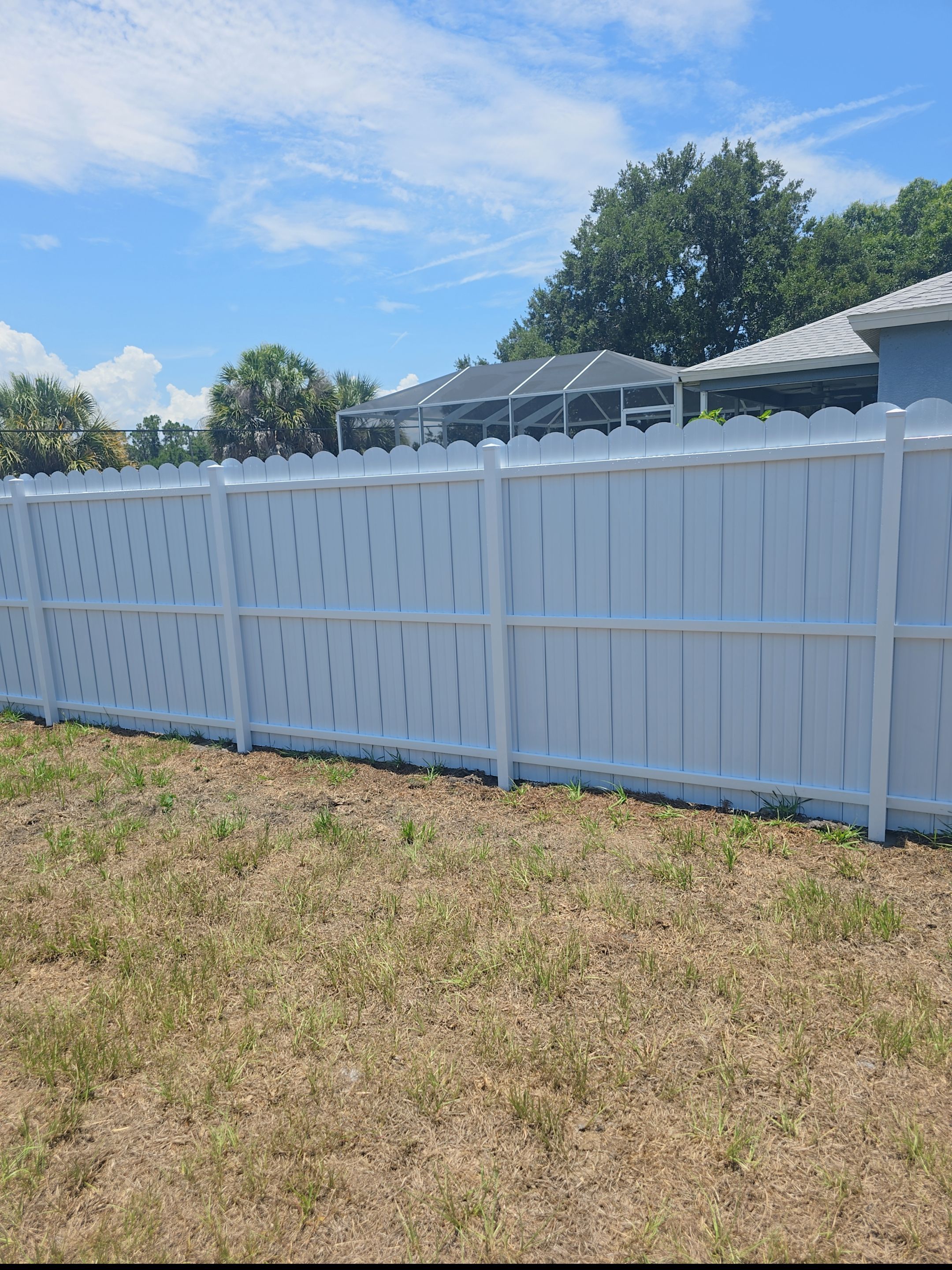Port Charlotte Residential White Vinyl and Metal Privacy Fence by True Fence LLC