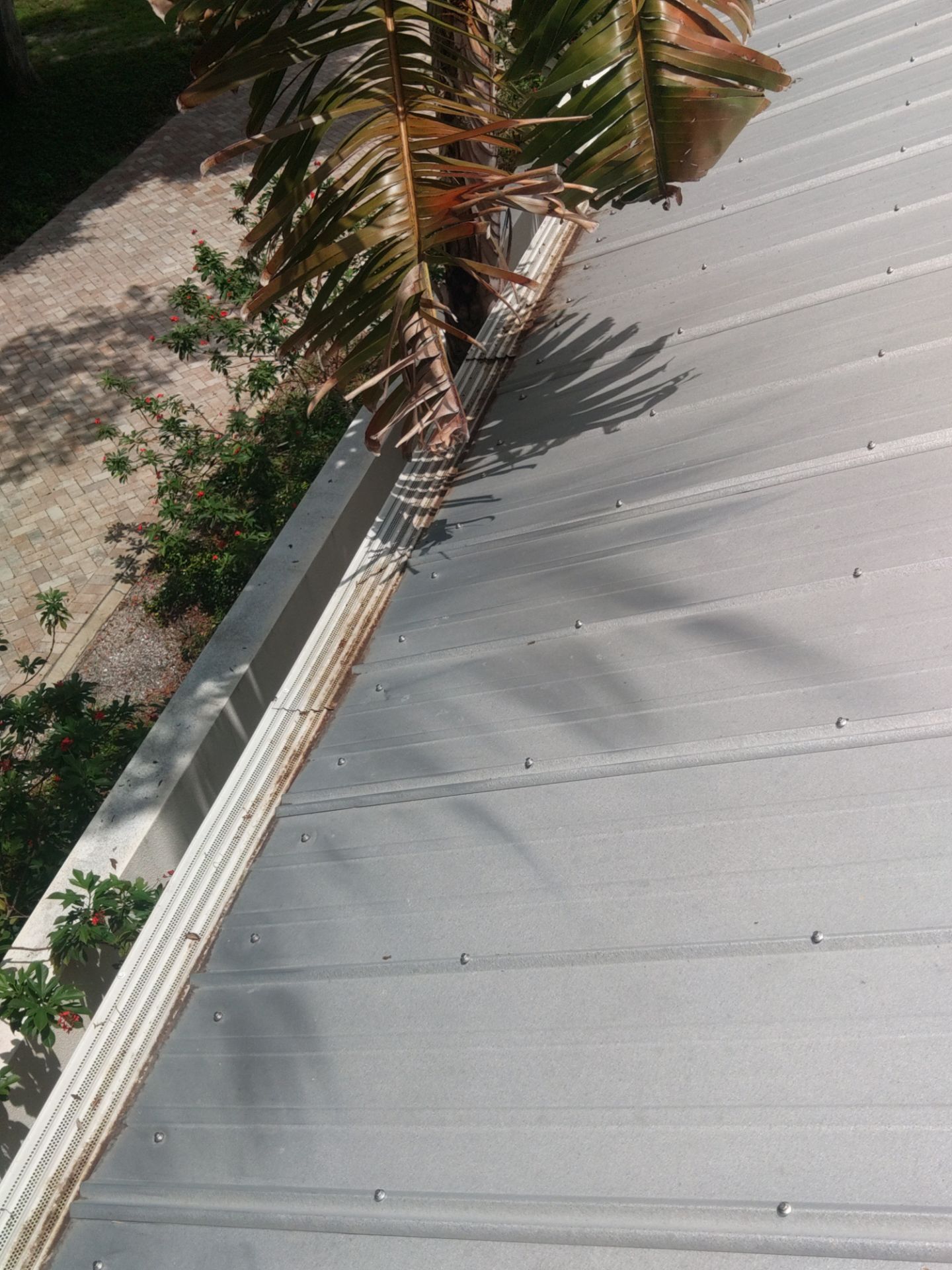 Gutter guards installation combined with gutter cleaning in Sarasota, FL by Gutter Professors