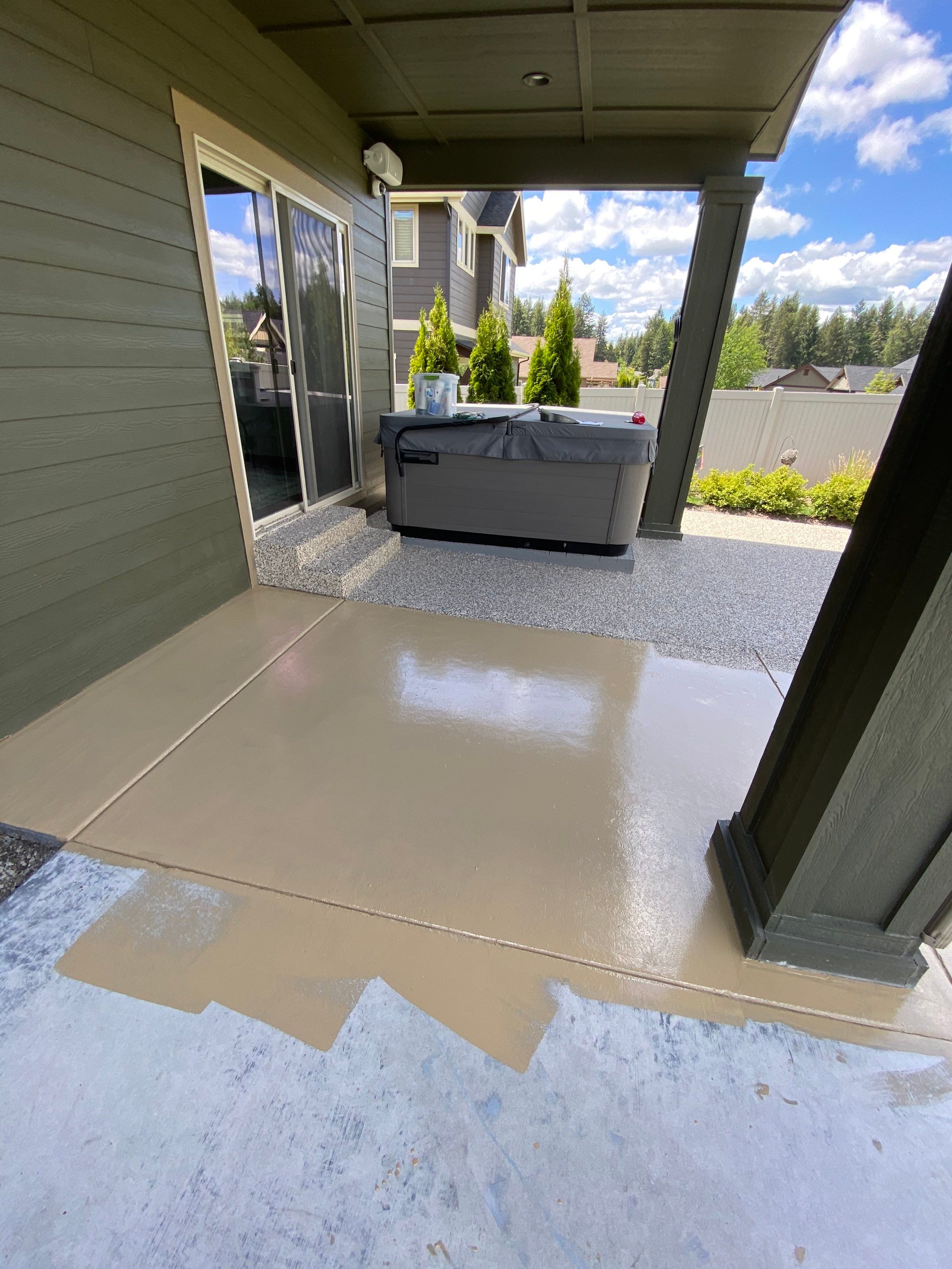 Patio and Walkway using Cordwood Colorway by Croc Coatings, LLC