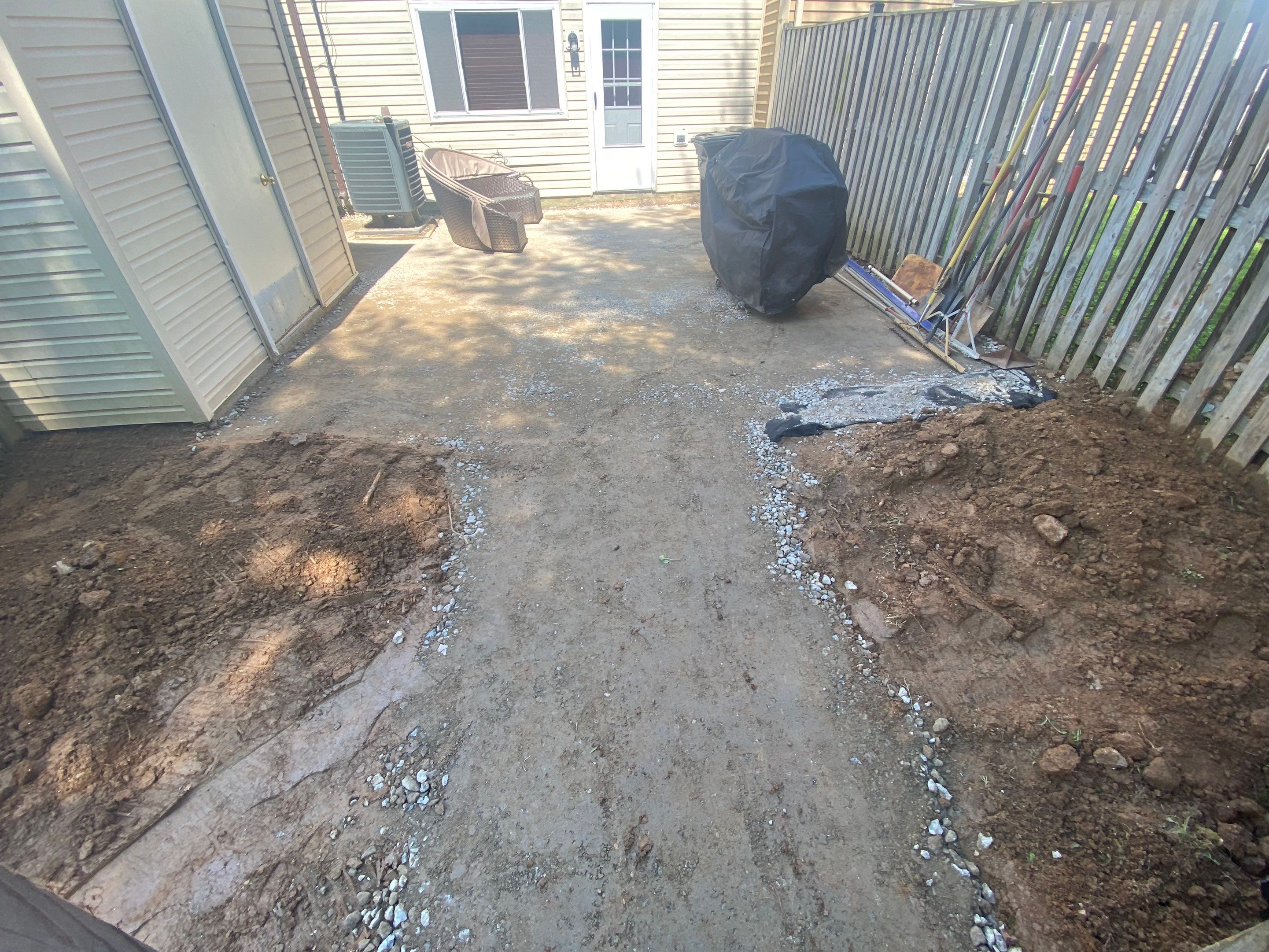 Backyard Transformation using Techo-Bloc Pavers by The Smet Companies, LLC