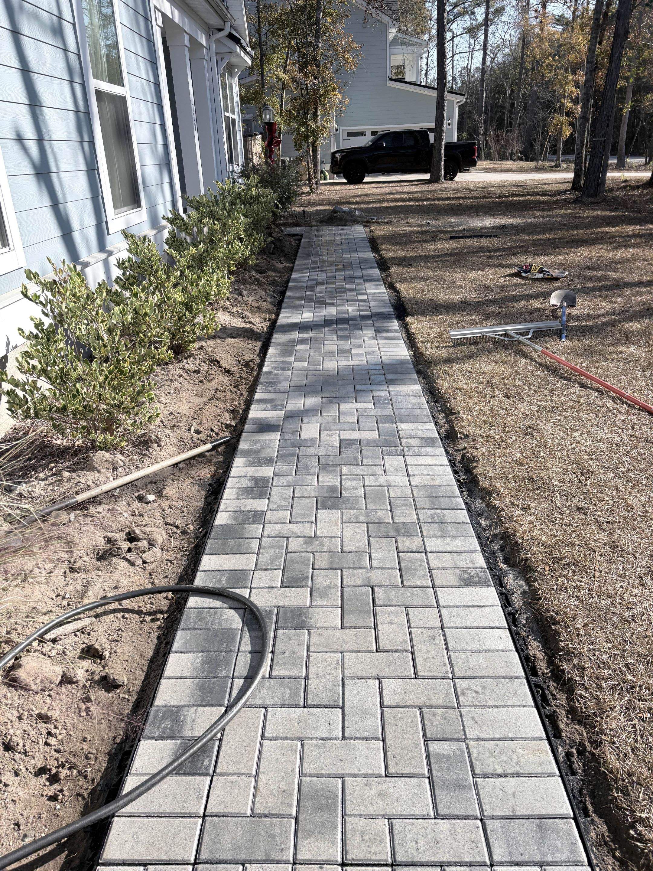 Paver Patio & Walk Way Project in Summerville, SC by Hudson Bros Lawn Care LLC
