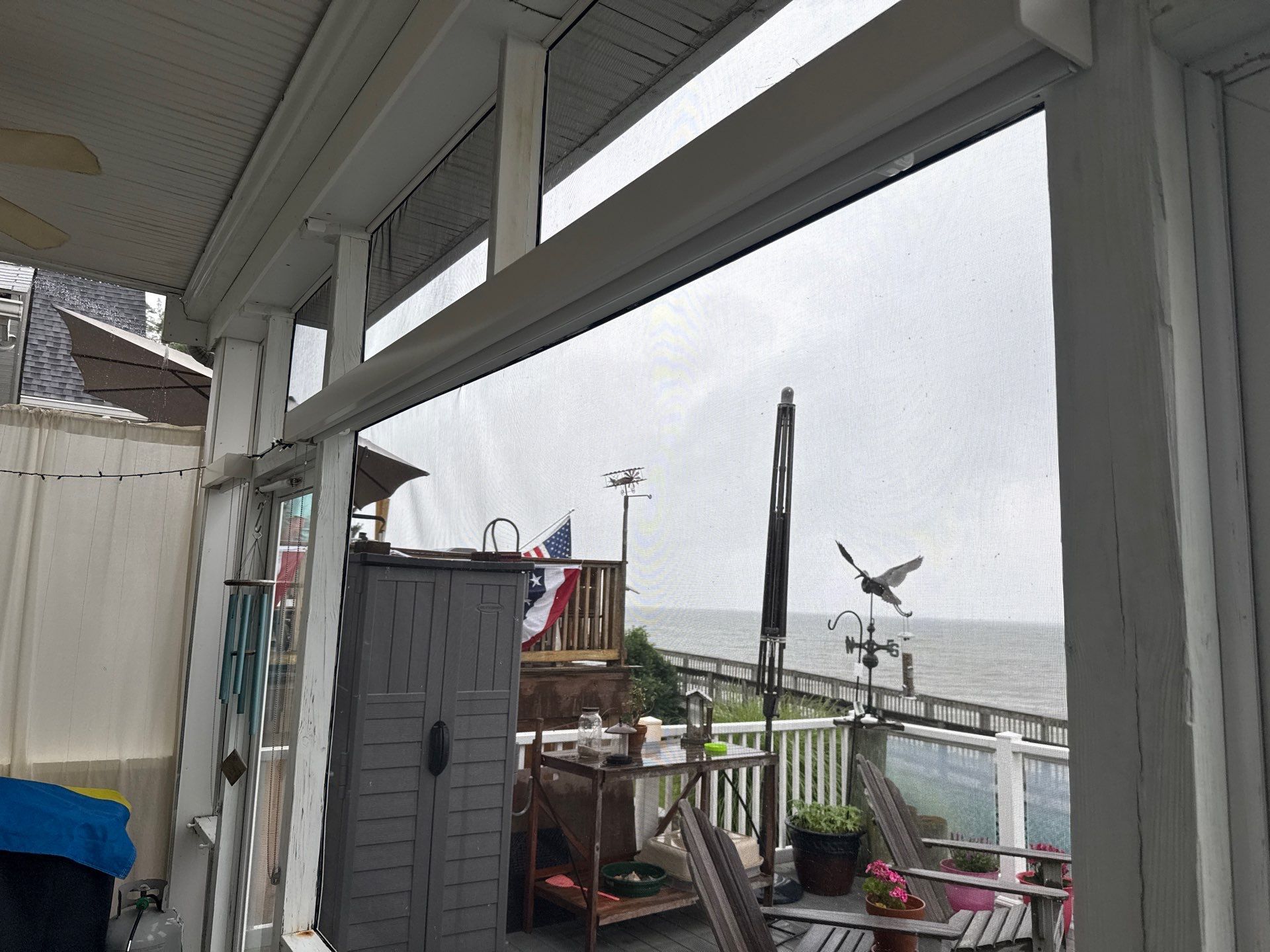 Outdoor Shade Project in Chesapeake Beach, MD by Southern Maryland Custom Blinds
