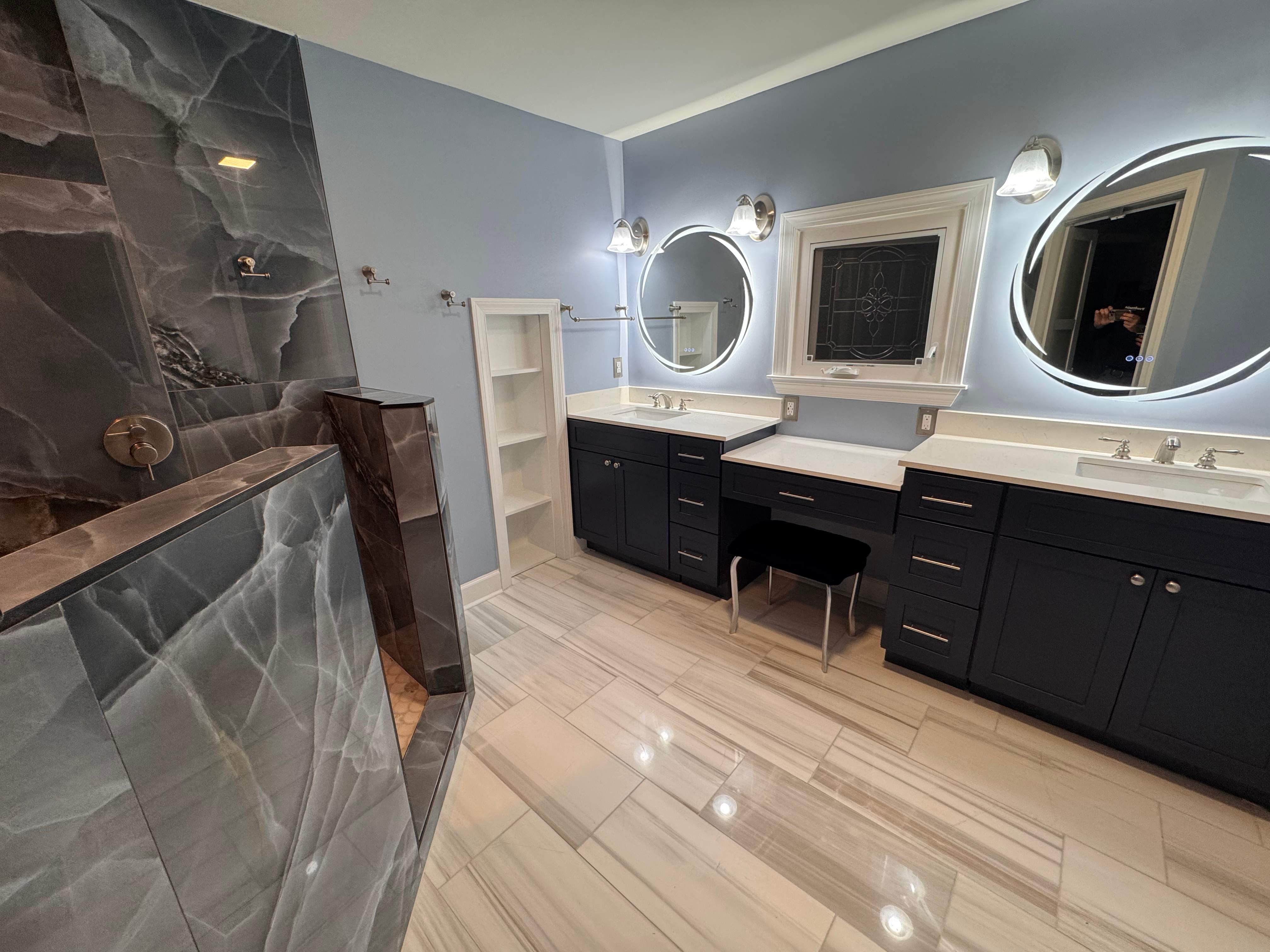 Master bathroom renovation by Prudencio