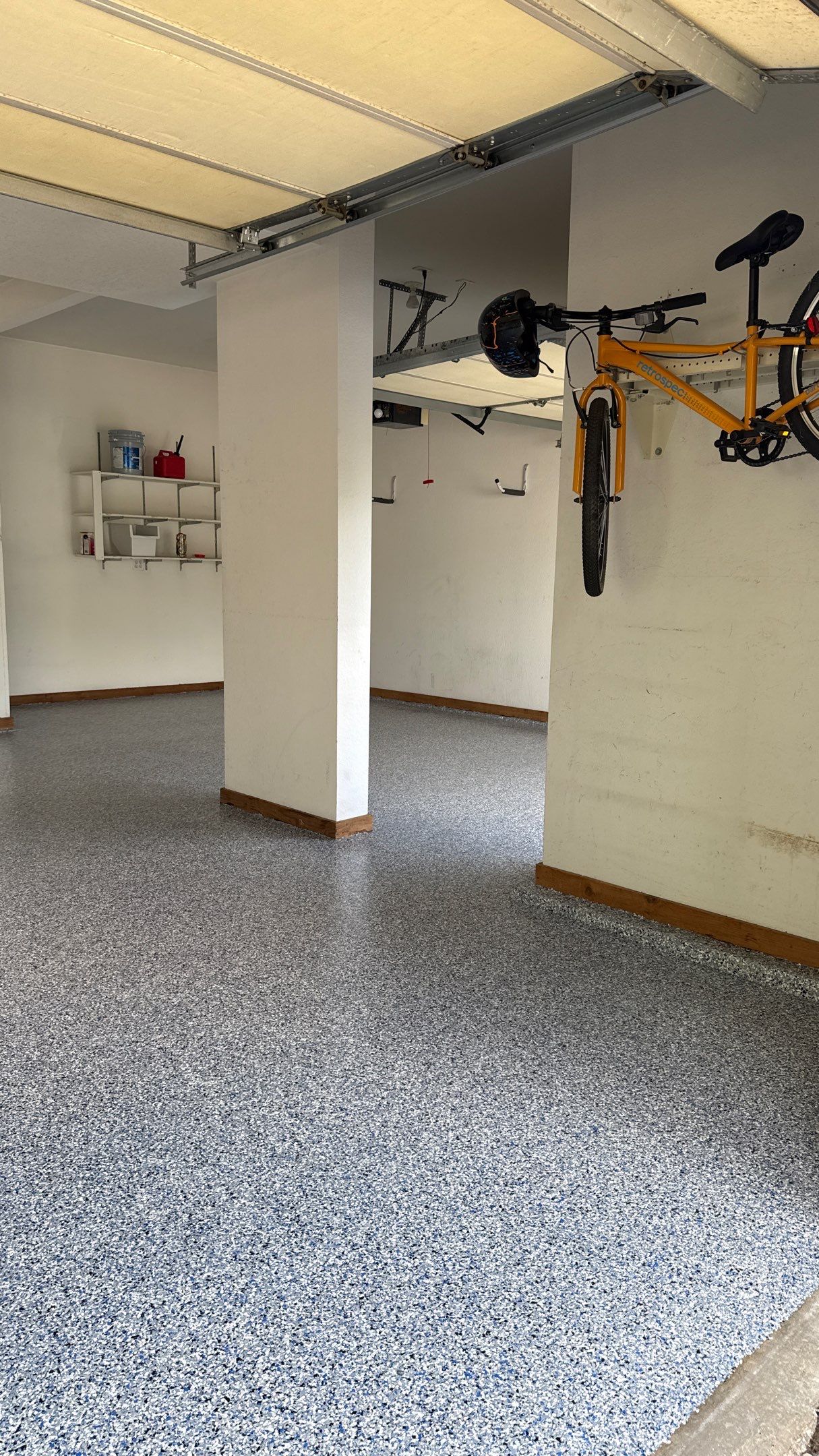 Custom "Comet" Epoxy Garage Floor Renovation in Lawrence by Banner Garage