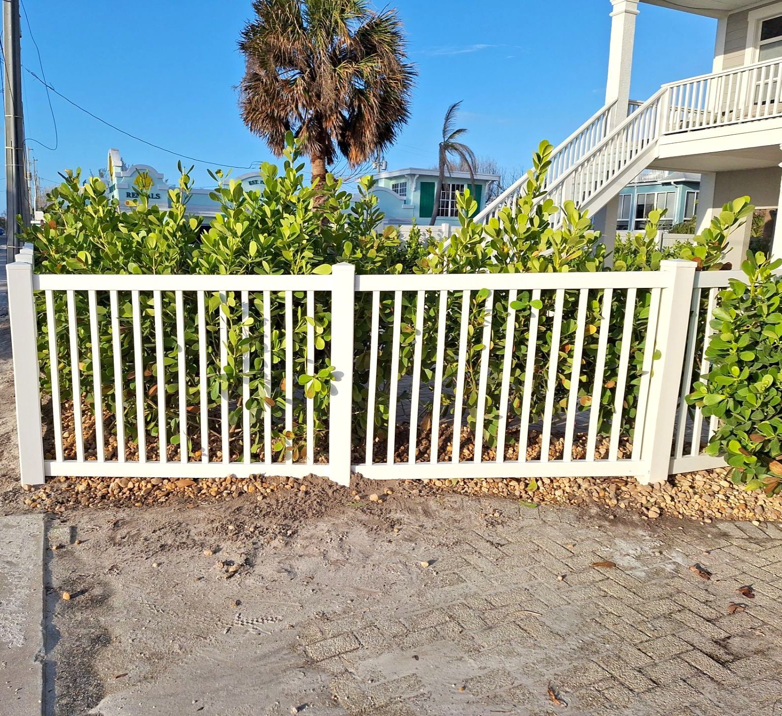 Vinyl Fence Installation using 6Ft Vinyl Privacy Fence with a 4Ft White Picket Fence by Asap fence and gates, LLC