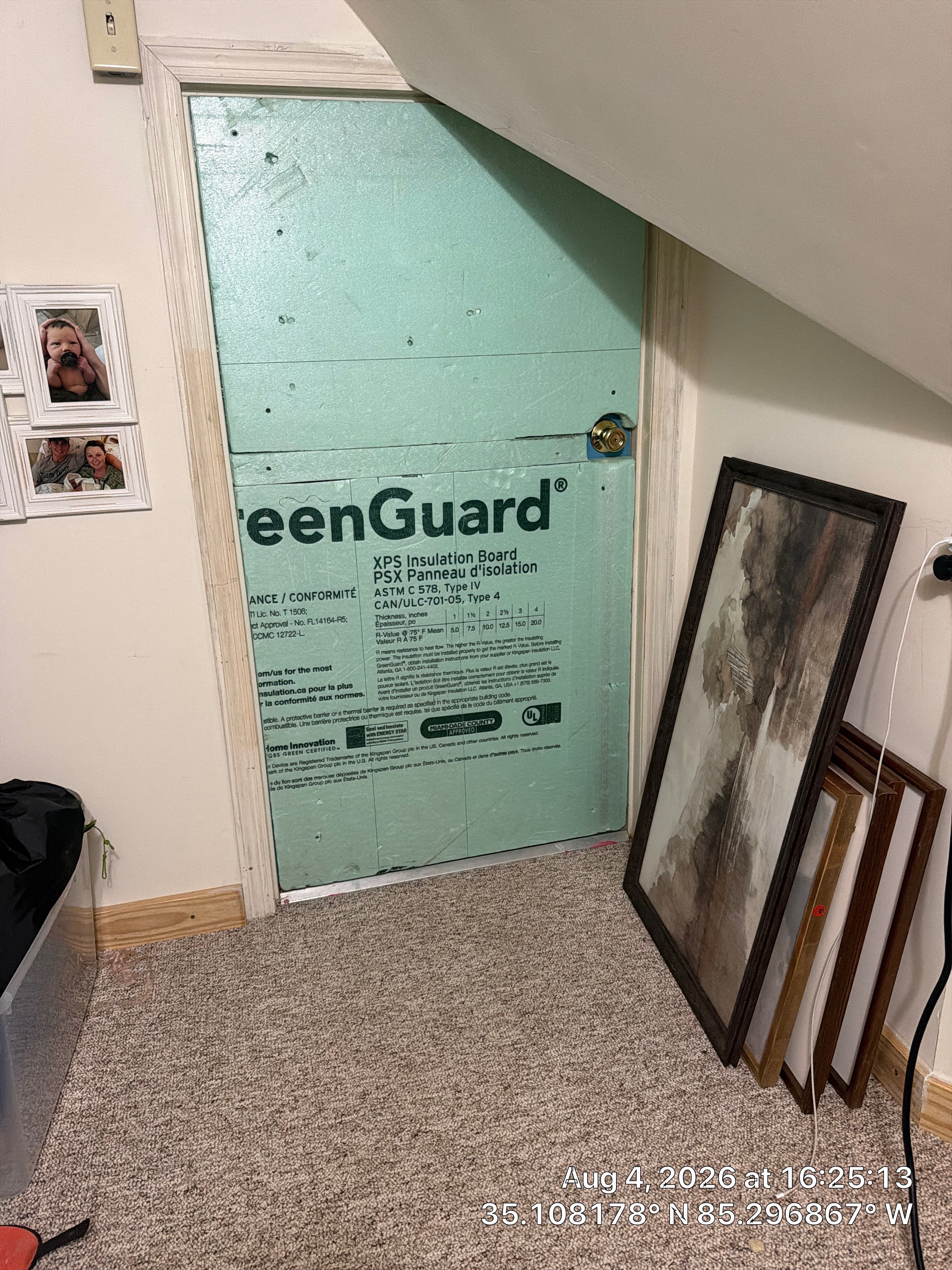 Attic Drywall Demolition and Insulation Board Installation in Chattanooga by CompanyCam Sales Demo