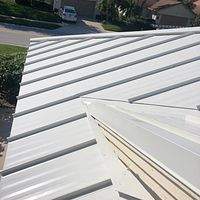 .032 Aluminum 1.5" Mechanical Seam Solar White  by Total Roofing System The Metal Roof Experts