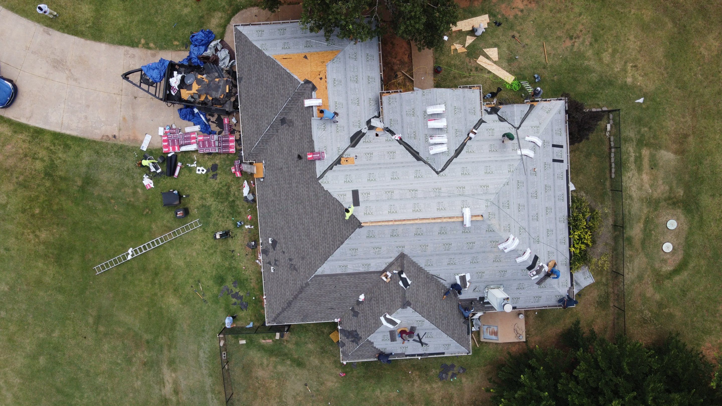 Residential Roofing Installation using GAF Natural Shadow  by A & H Roofing and Contracting