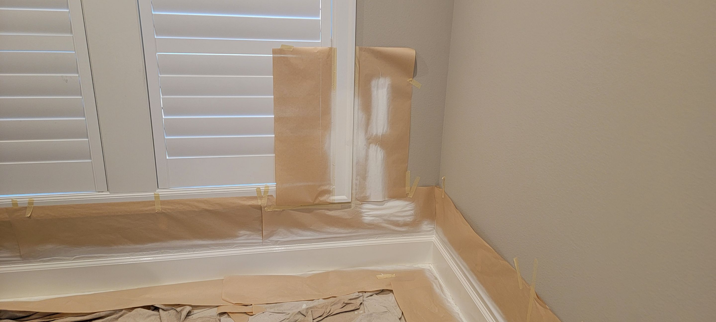 Closet transformation to coffee nook with custom shelves and LED lighting. by Crm Services Llc