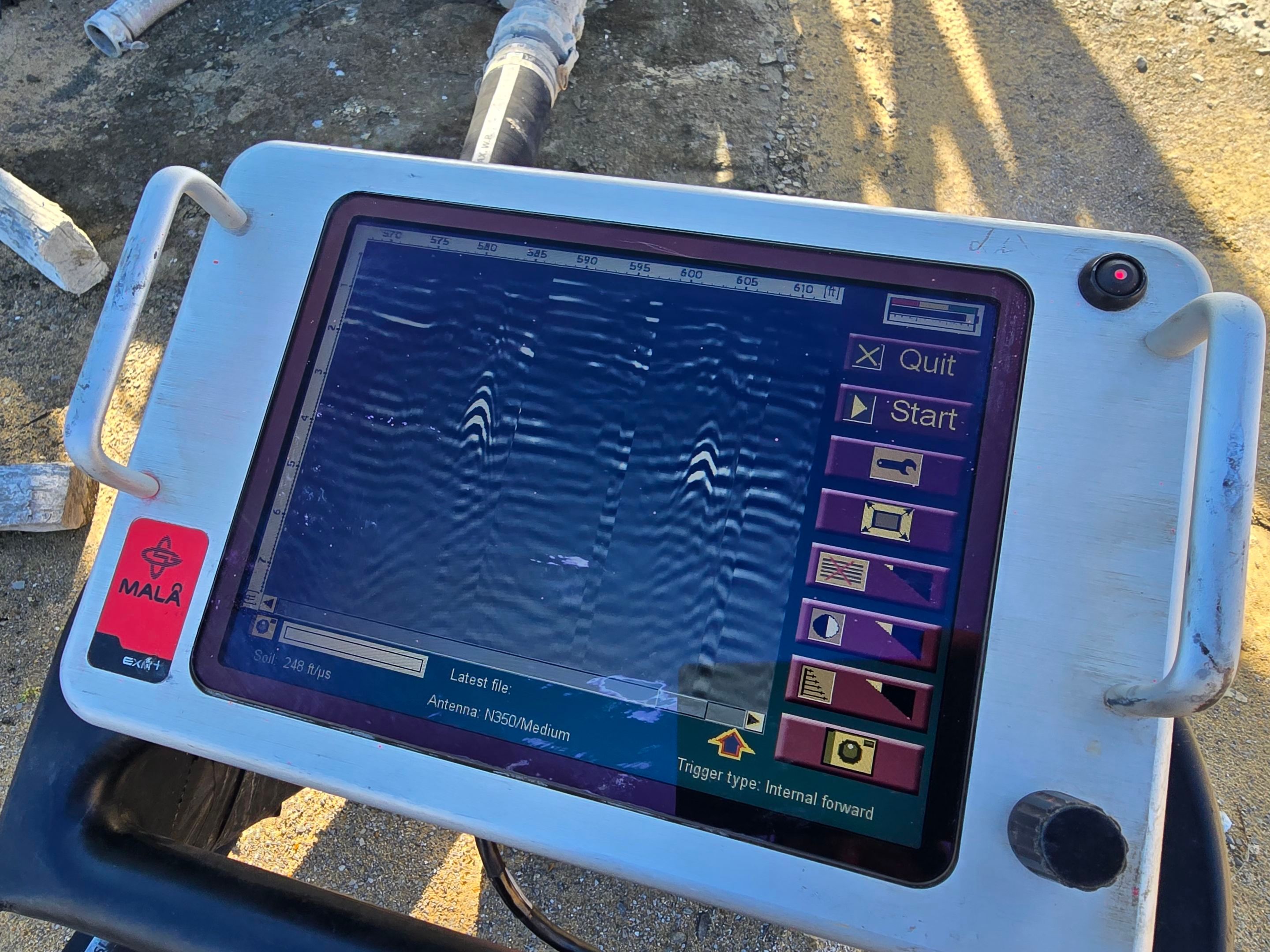 GPR Survey using Ground Penetrating Radar, Electromagnetic Locating Equipment, KMZ Mapping Tools by Alsip Locating Service, LLC