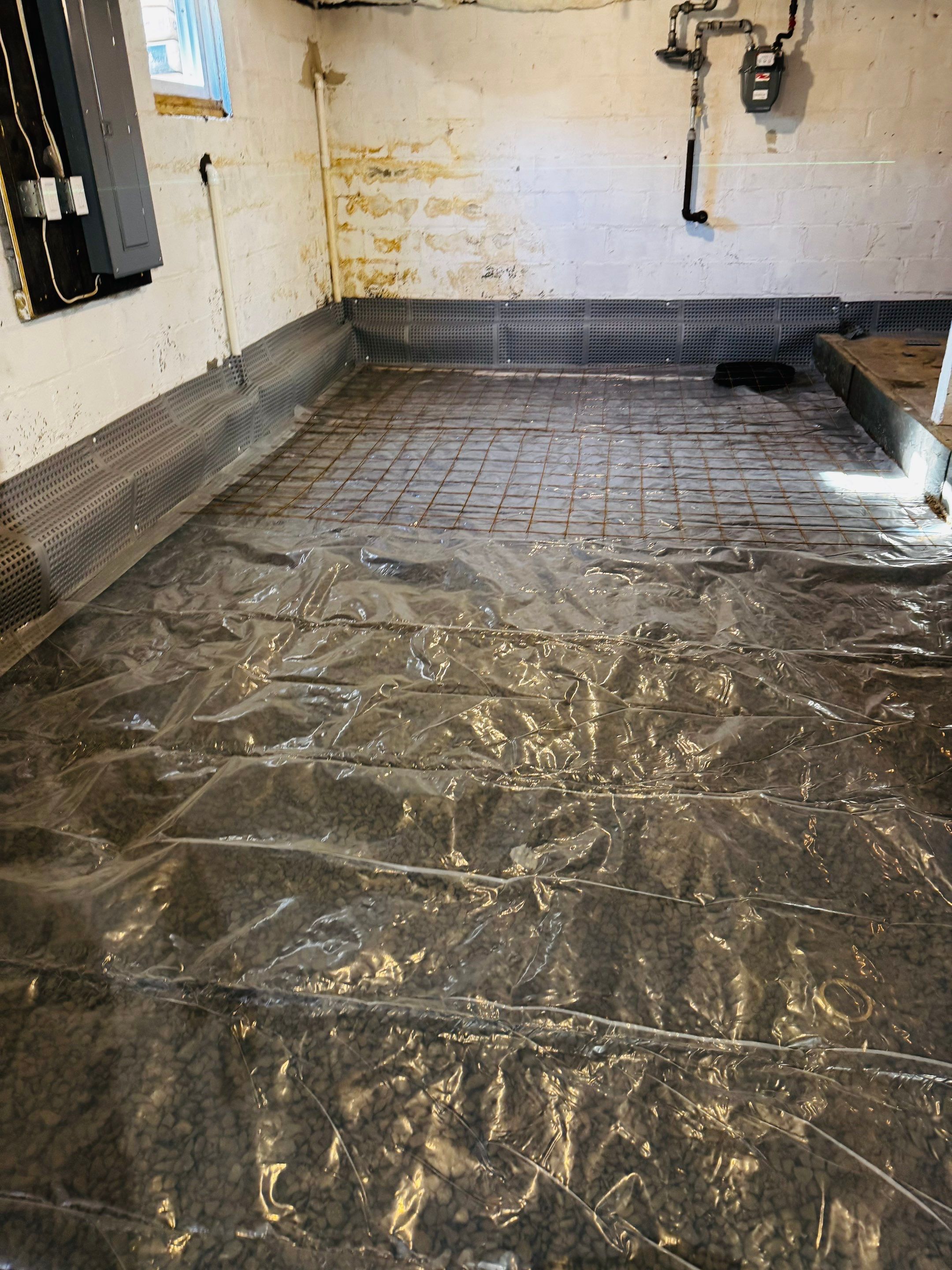 Concrete Floor Replacement and Interior French Drain Project in Morris Plains, New Jersey by Pure Service Pro, LLC 