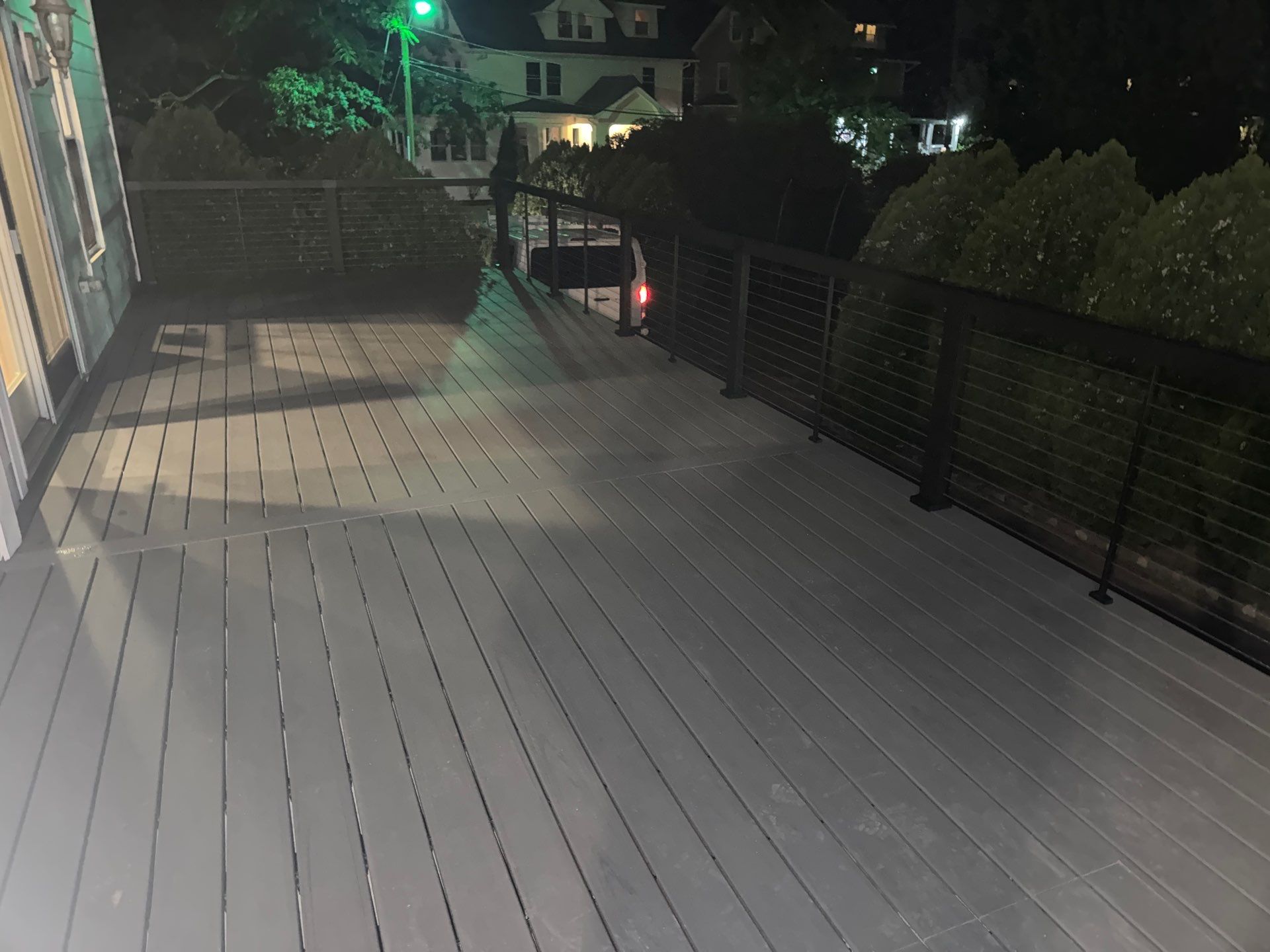 new deck with cable rails in Montclair NJ by deck guardian