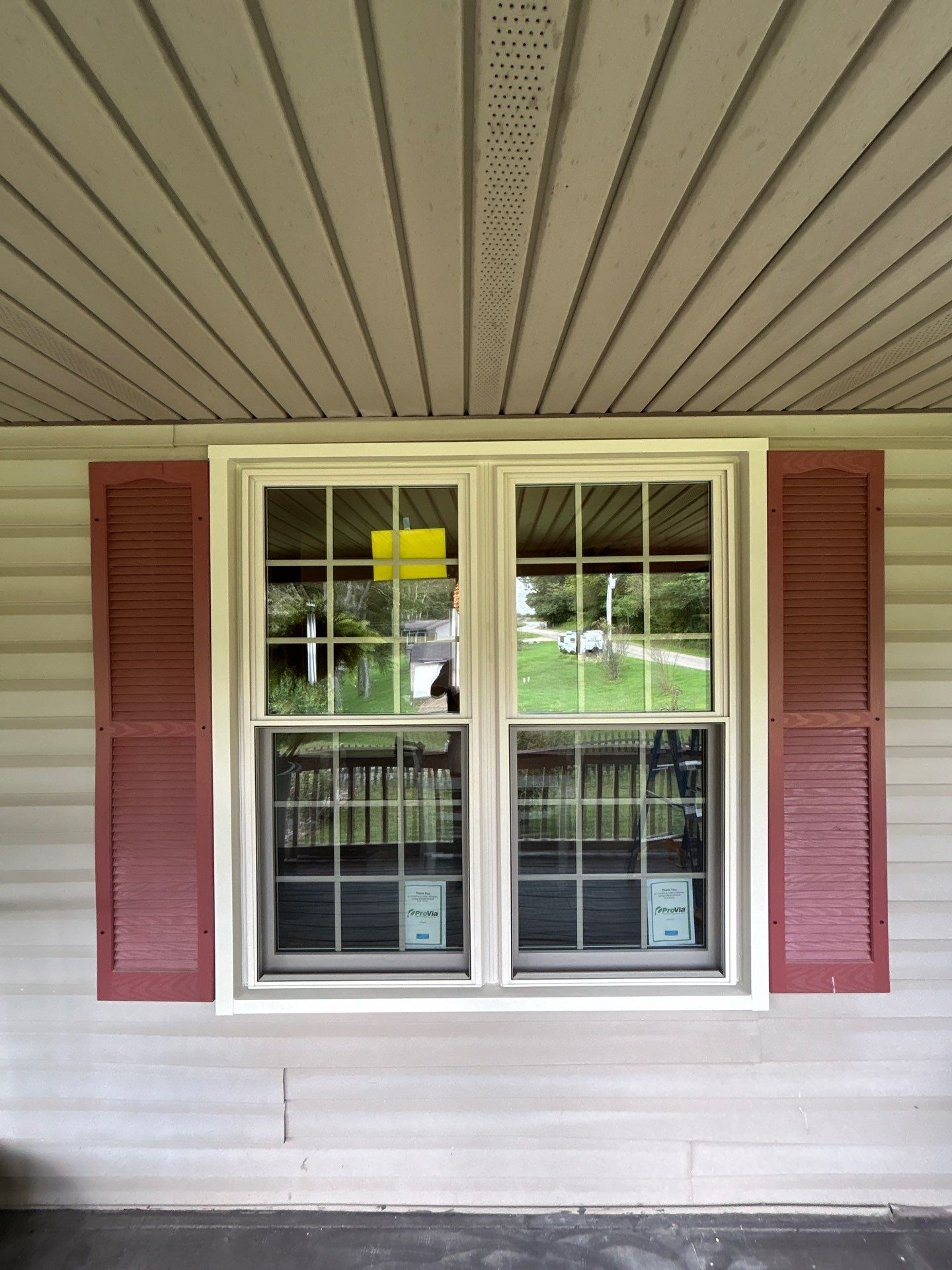 White Vinyl Double-Hung Window Replacement in Dennison, Ohio by Ohio State Windows