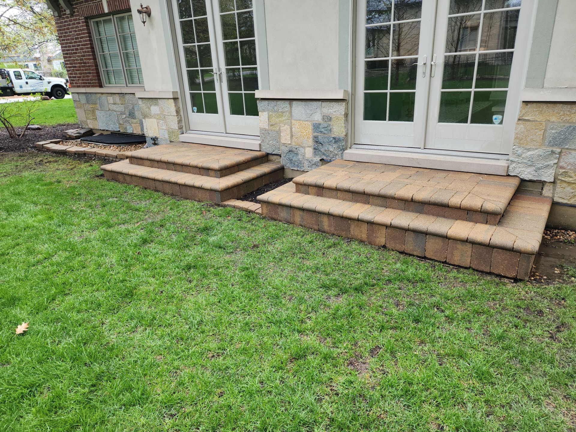 bluestone using Algaecide, soft wash soap by Northern Power Washing LLC.