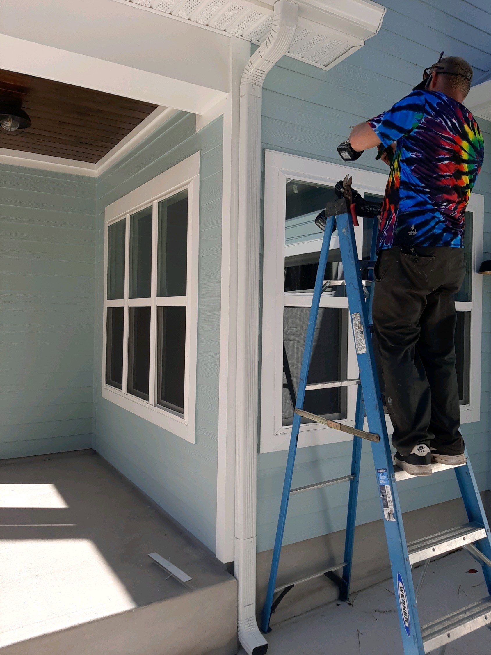 Gutter Installation using K-Style Seamless Gutters and Gutter Guards by Gutter Professors
