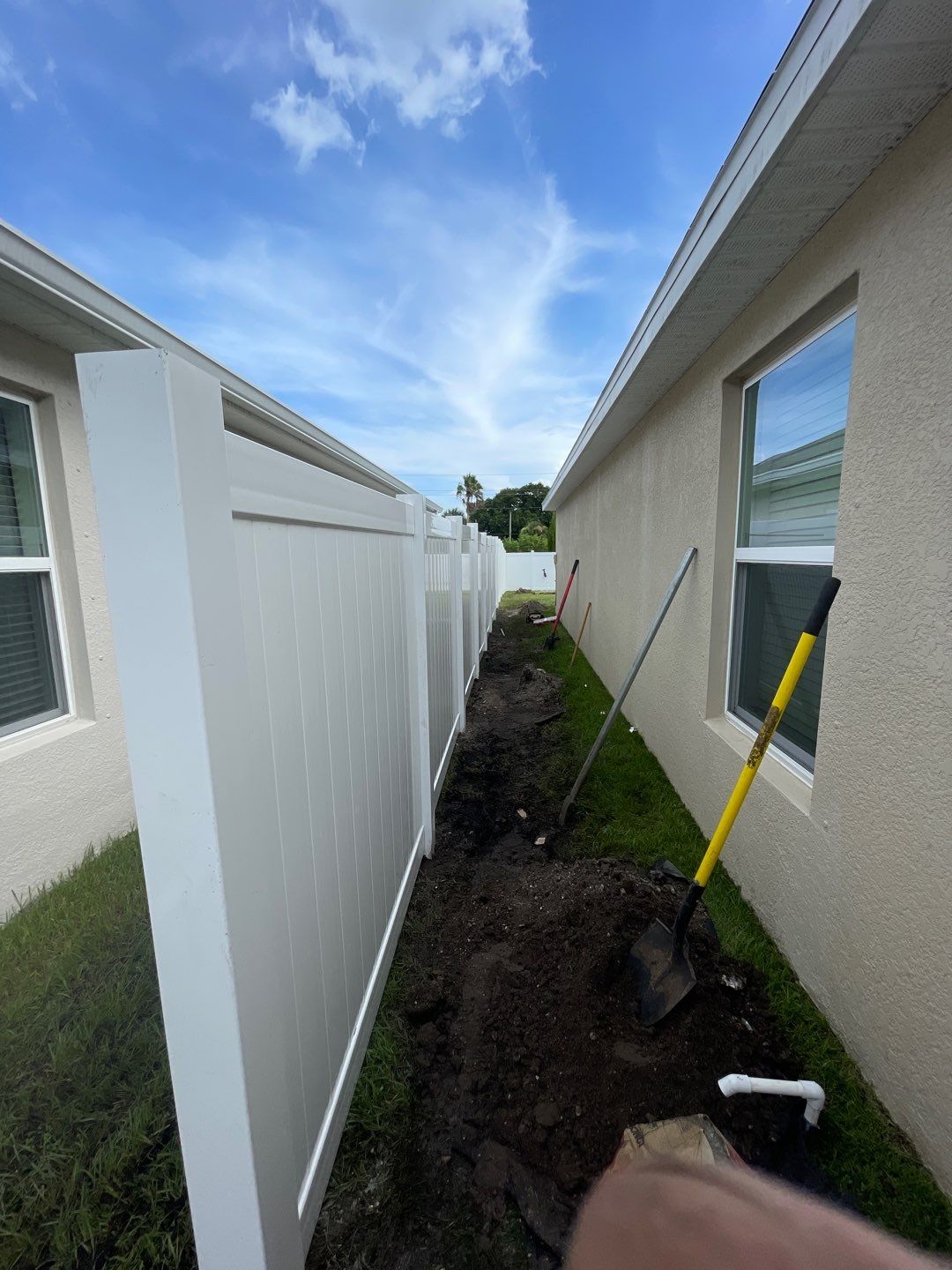 Vinyl Fence Installation using 6ft White Vinyl Picket Fence by Asap fence and gates, LLC