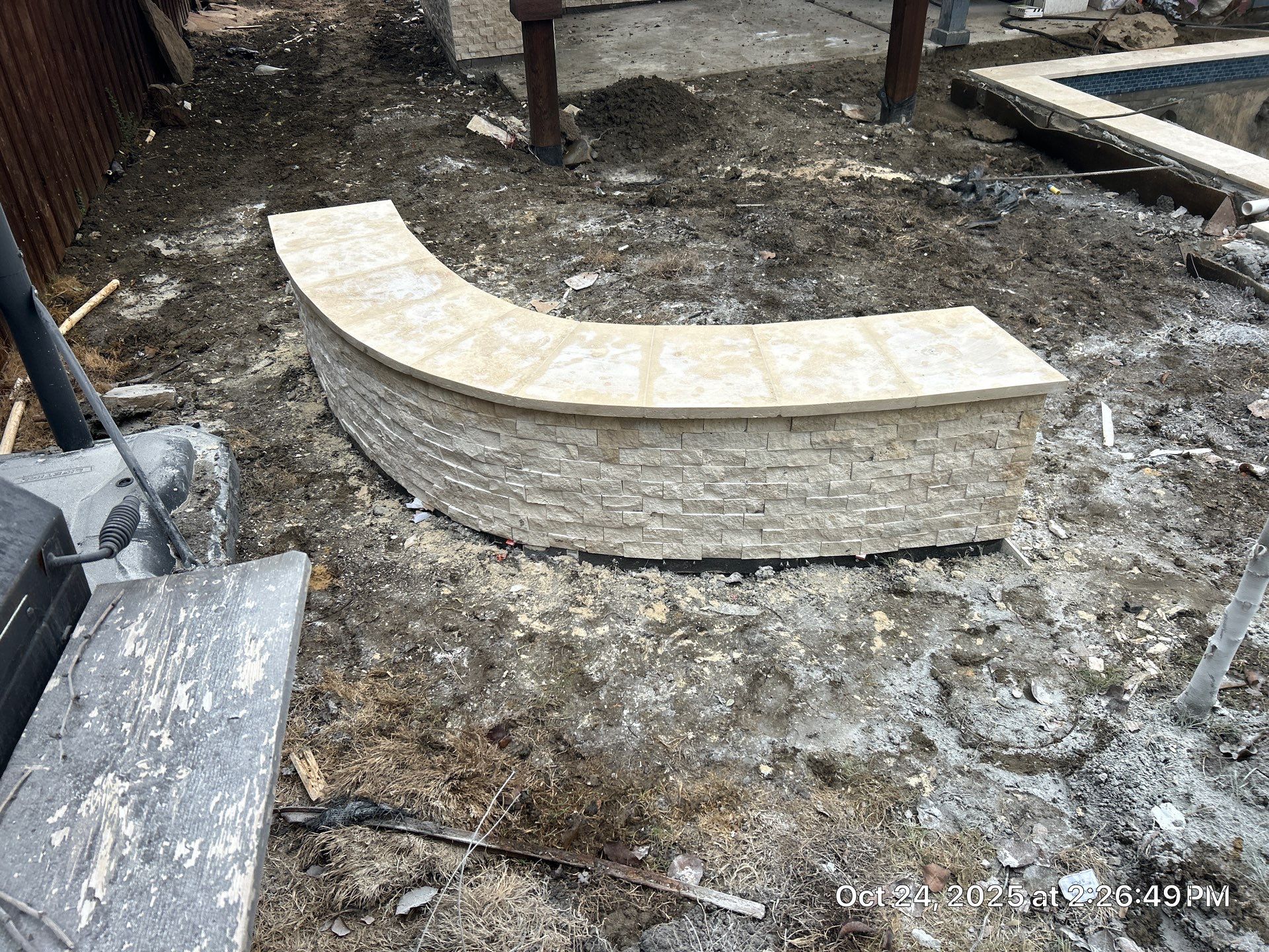 Geometric Pool with Pergola and Outdoor Kitchen by Pinnacle Pools and Spas - DFW