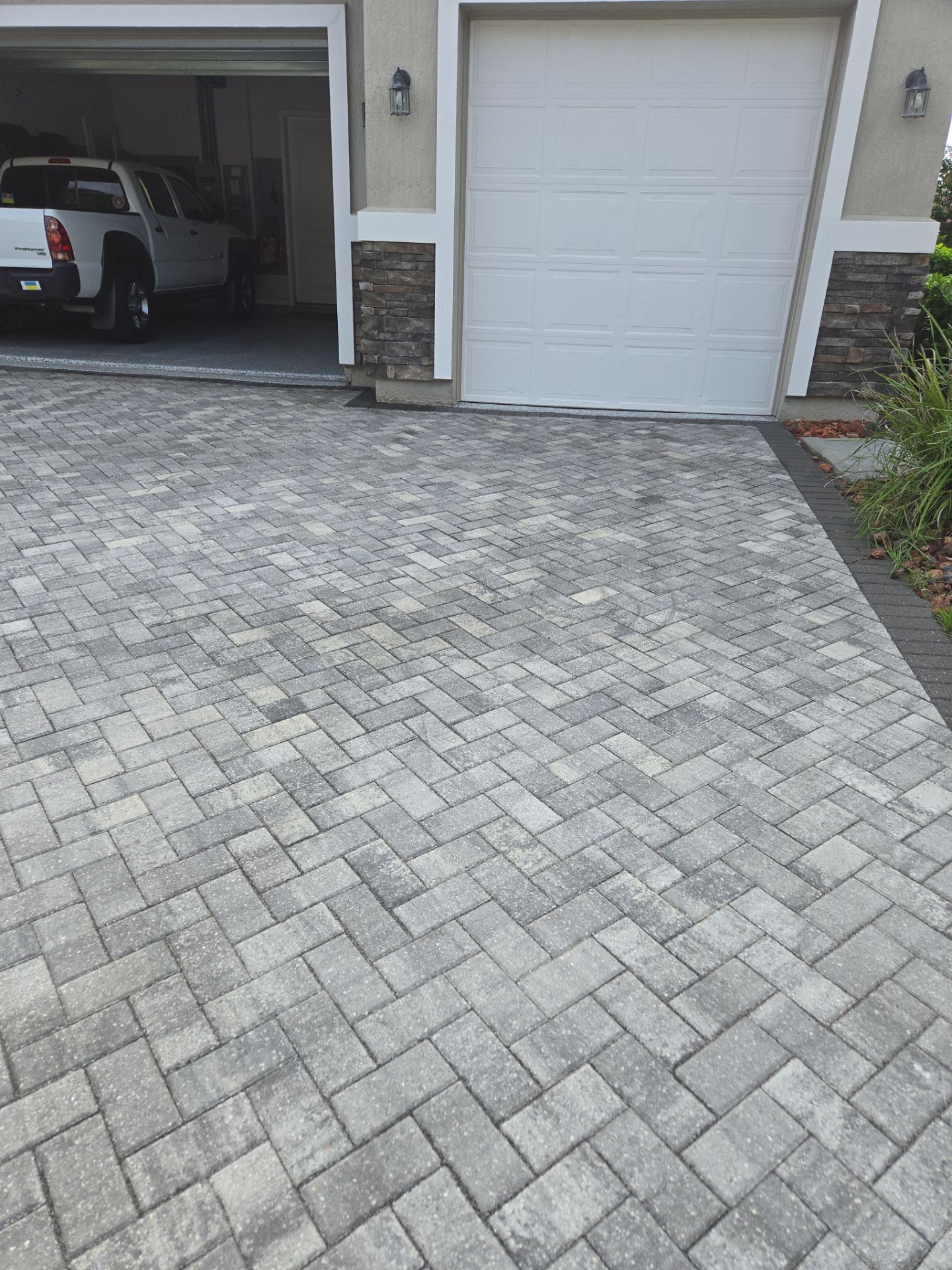 Paver Driveway using Concrete Sealant by DuraSeal