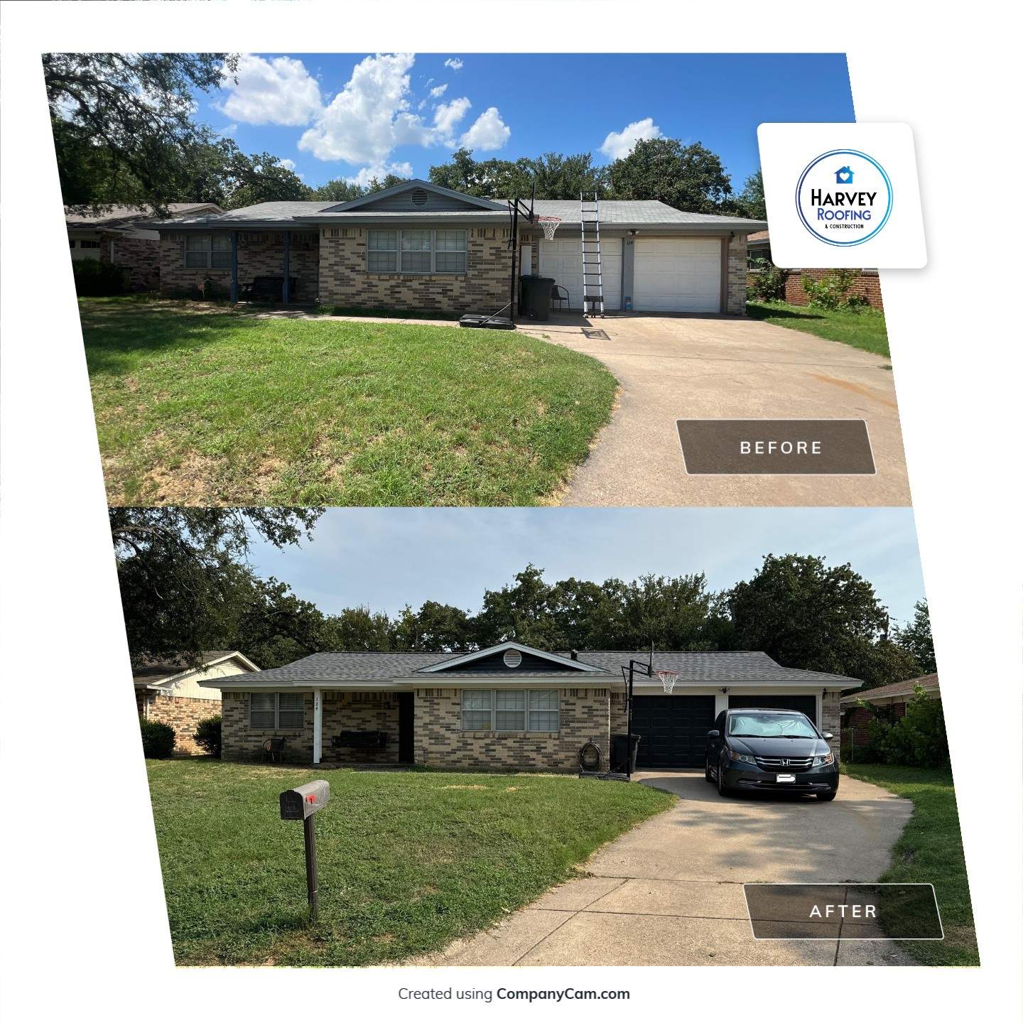 New Roof and Exterior Paint by Harvey Roofing & Construction