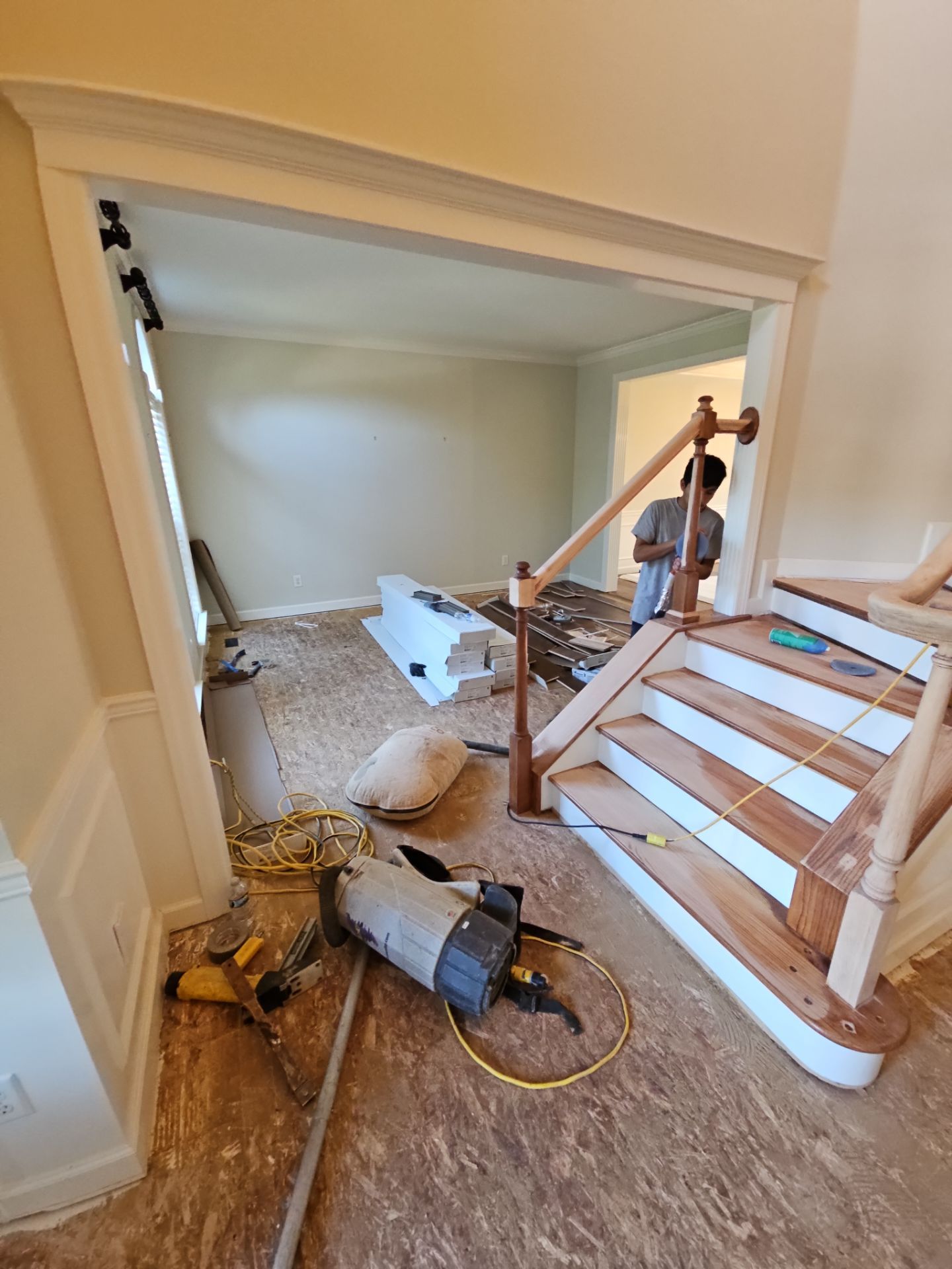 New Hardwood and Refinished Stairs  by Footprints Floors of Nashville