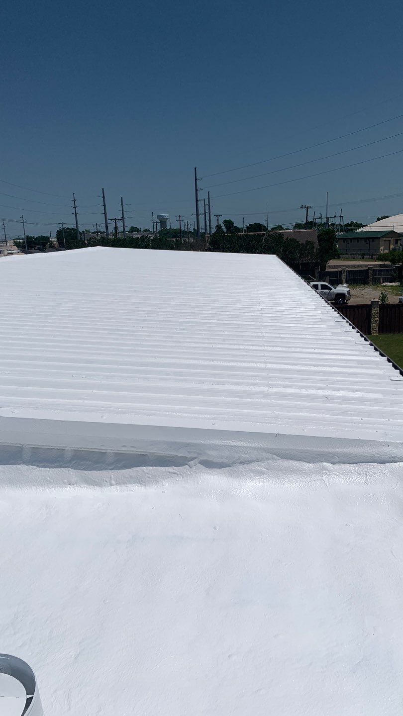 Foam & Metal Roof Restoration – Thermo Sensors (Garland, TX) by All Star Roofing LLC